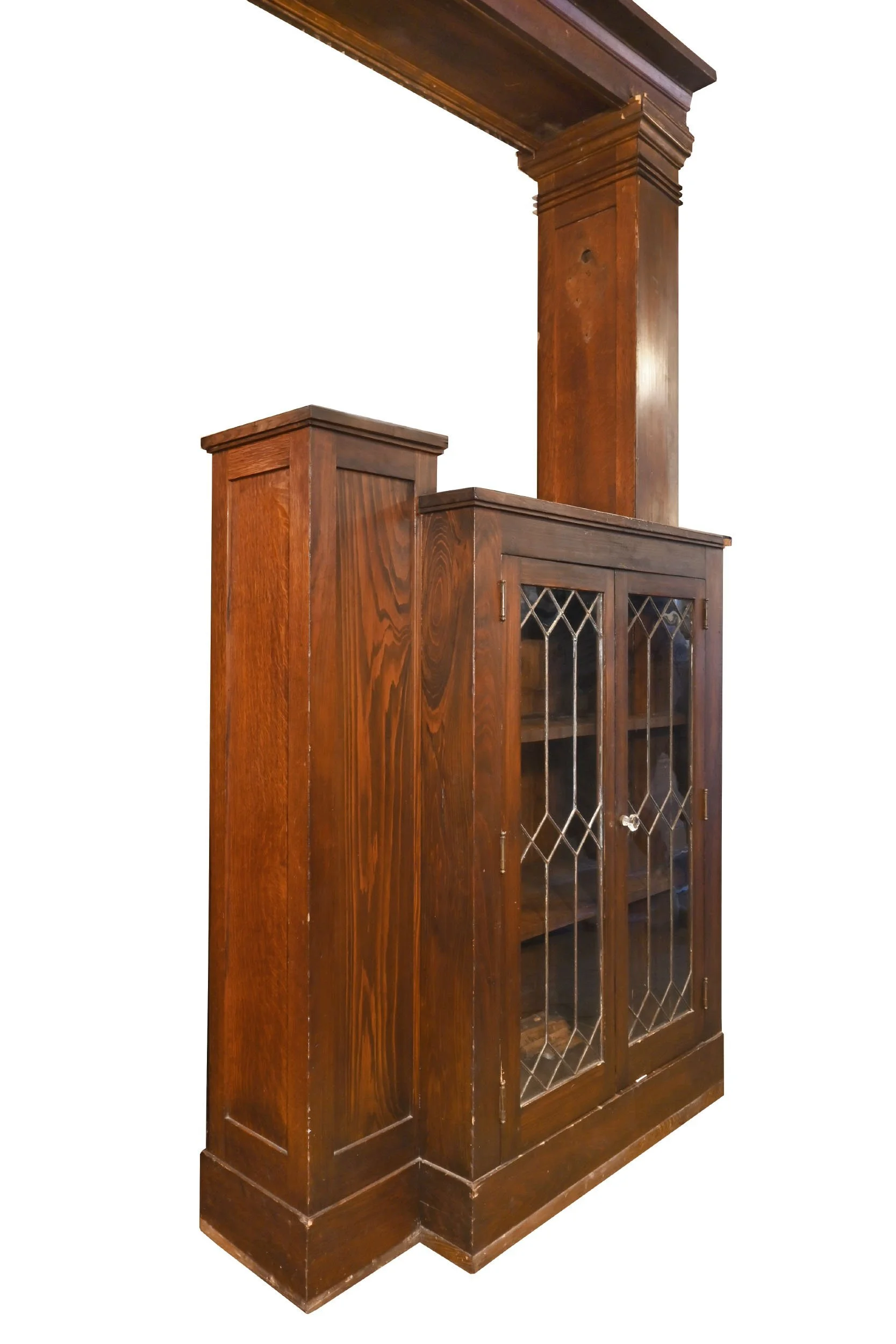 25337+dark+oak+built+in+room+divider+with+leaded+glass+cabinets+2.jpg