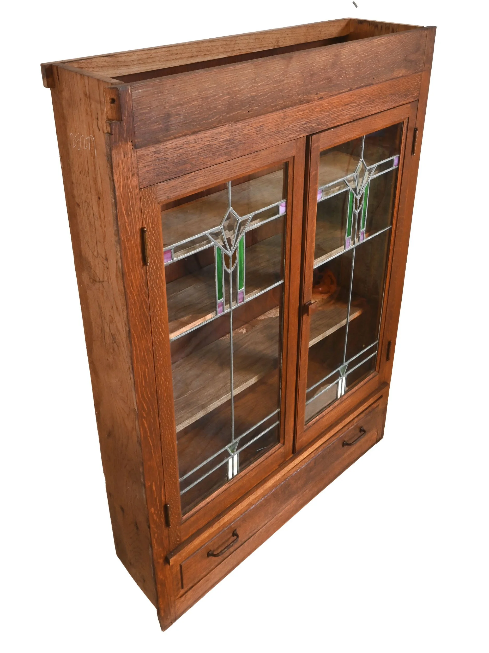 25279+pair+of+built+in+oak+cabinets+with+leaded+glass+doors+5.jpg