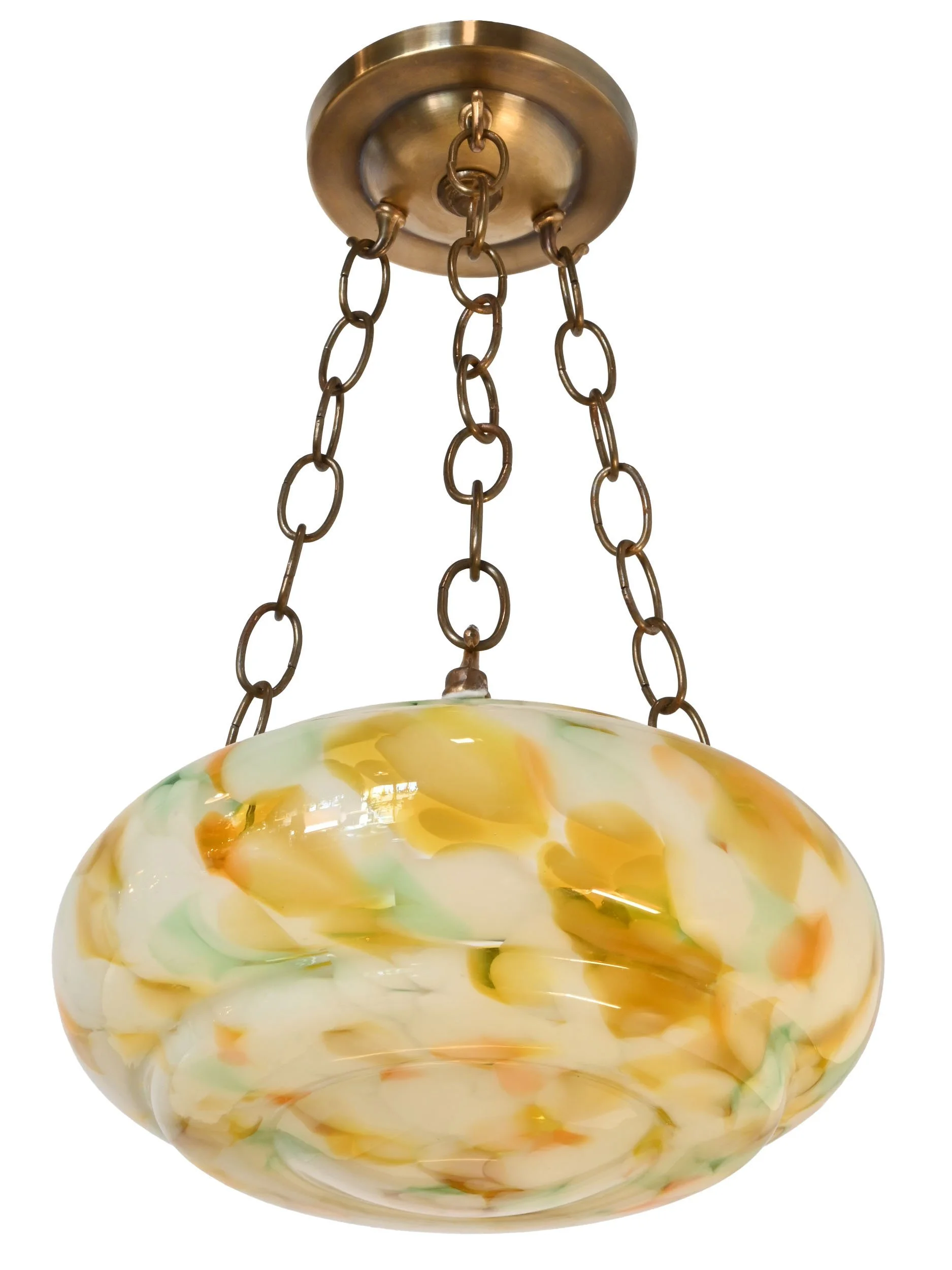 25401+colorful+MCM+glass+bowl+on+brass+three+chain+fixture+1.jpg