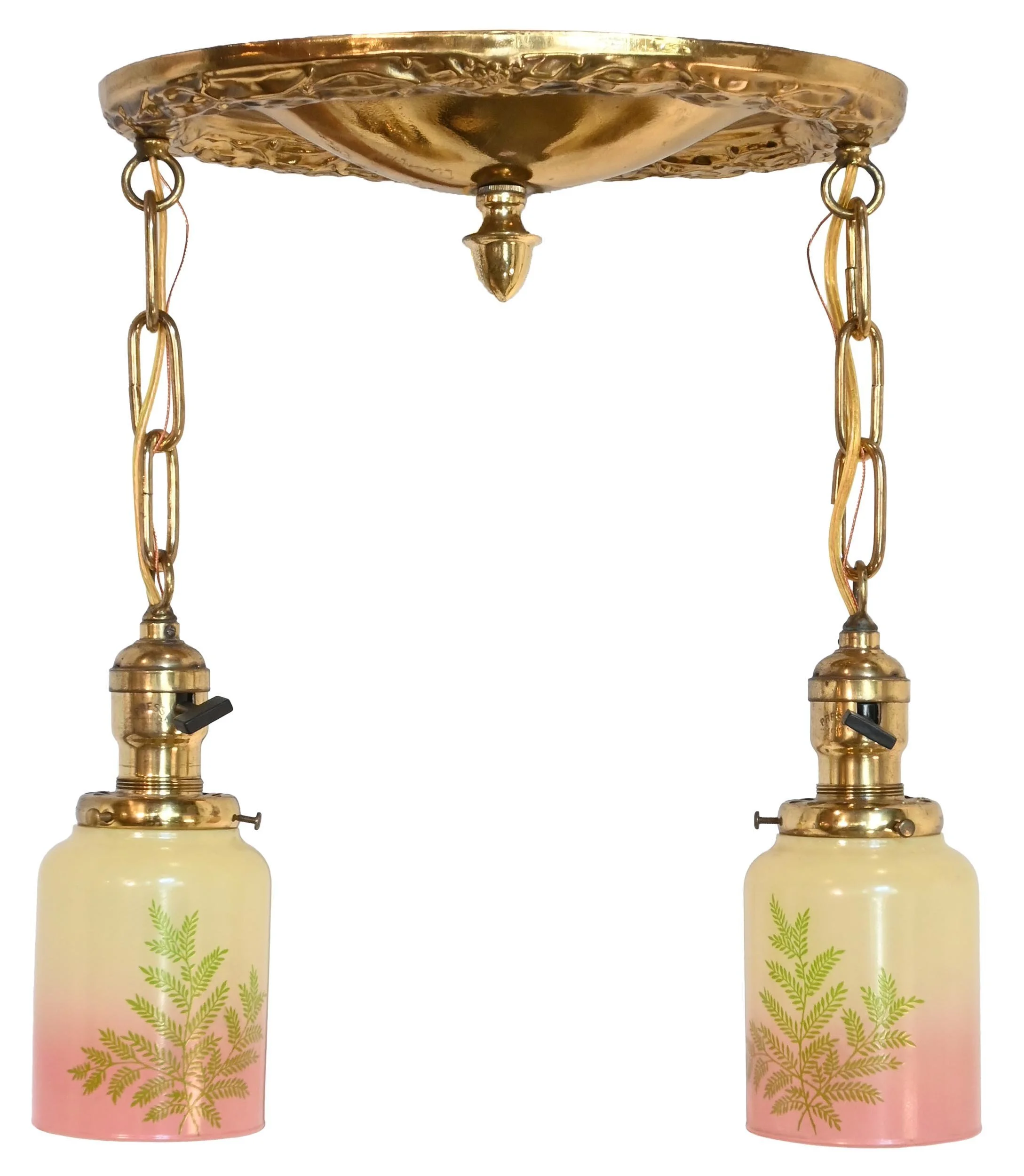26146+polished+oval+flush+fixture+with+fern+shades+1.jpg