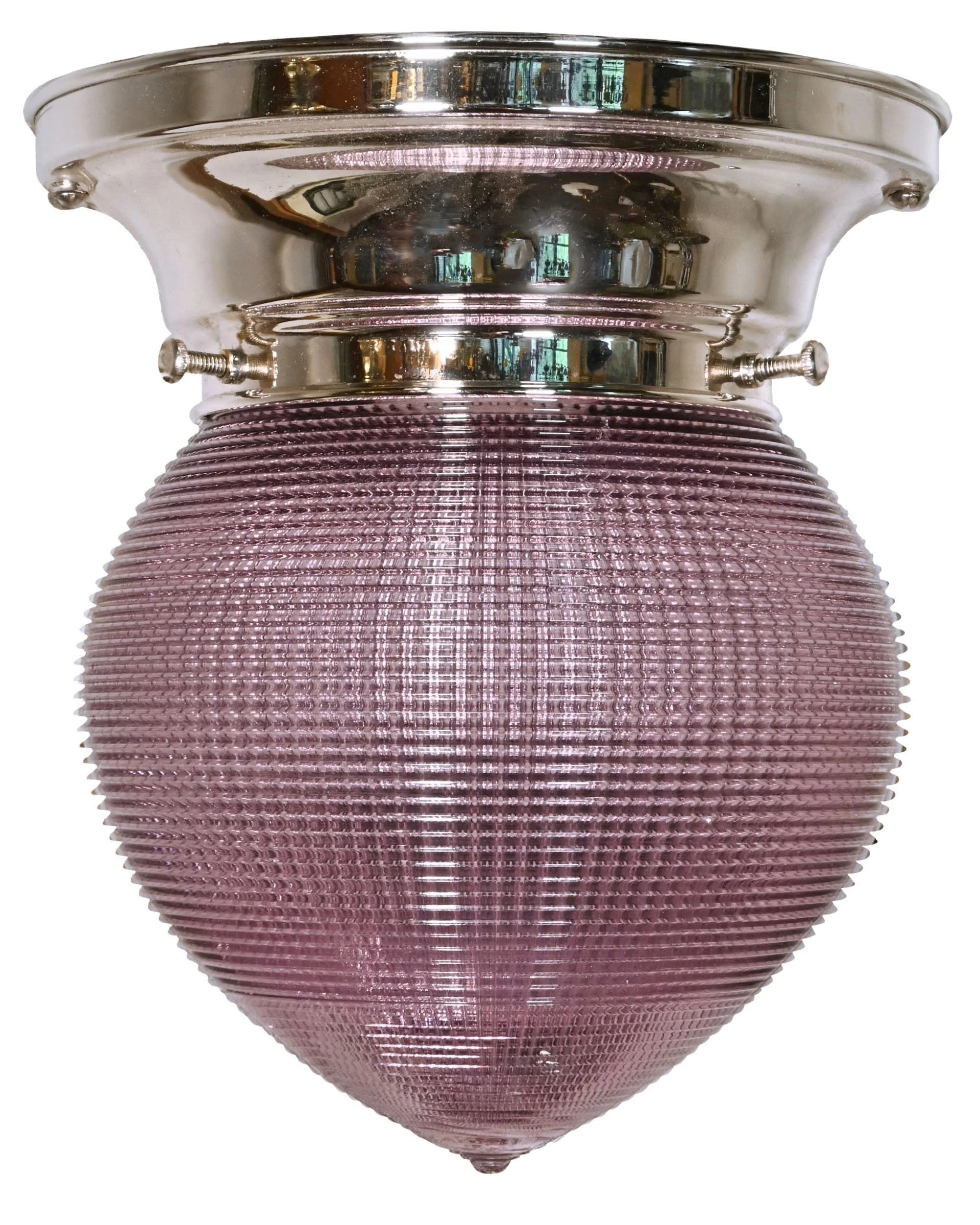 25285+purple+holophane+closed+acorn+dental+shade+on+chrome+flush+fixture+1.jpg