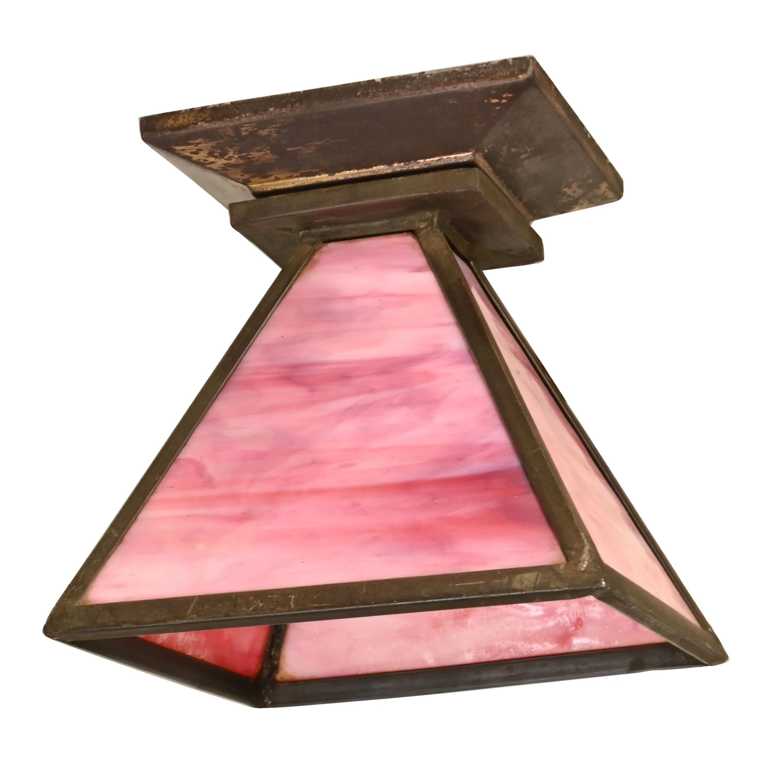 26167+square+pink+slag+glass+arts+and+crafts+flushmount+2.jpg