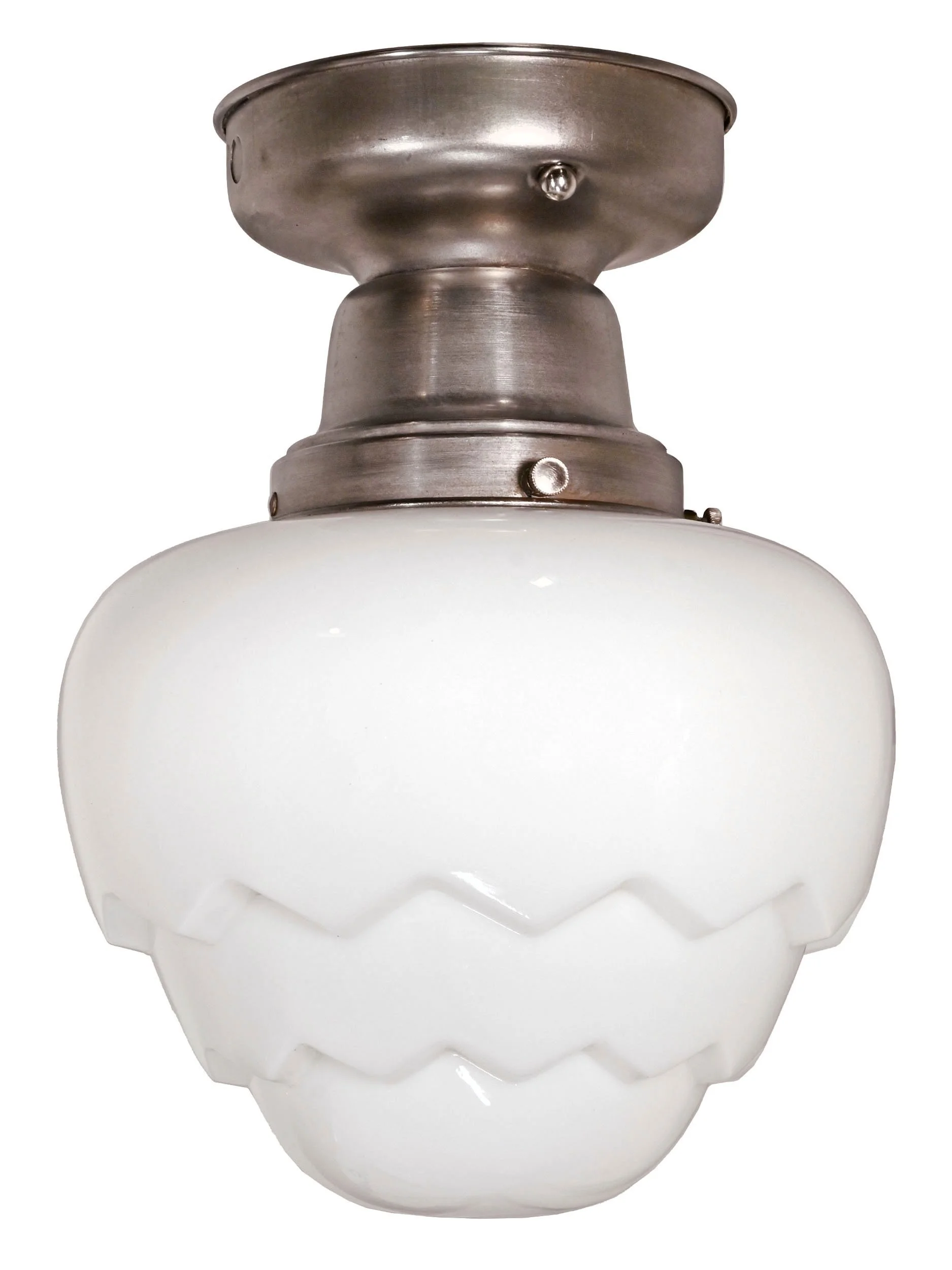 25504+medium+8+inch+zig+zag+milk+glass+shade+on+steel+fitter+1.jpg