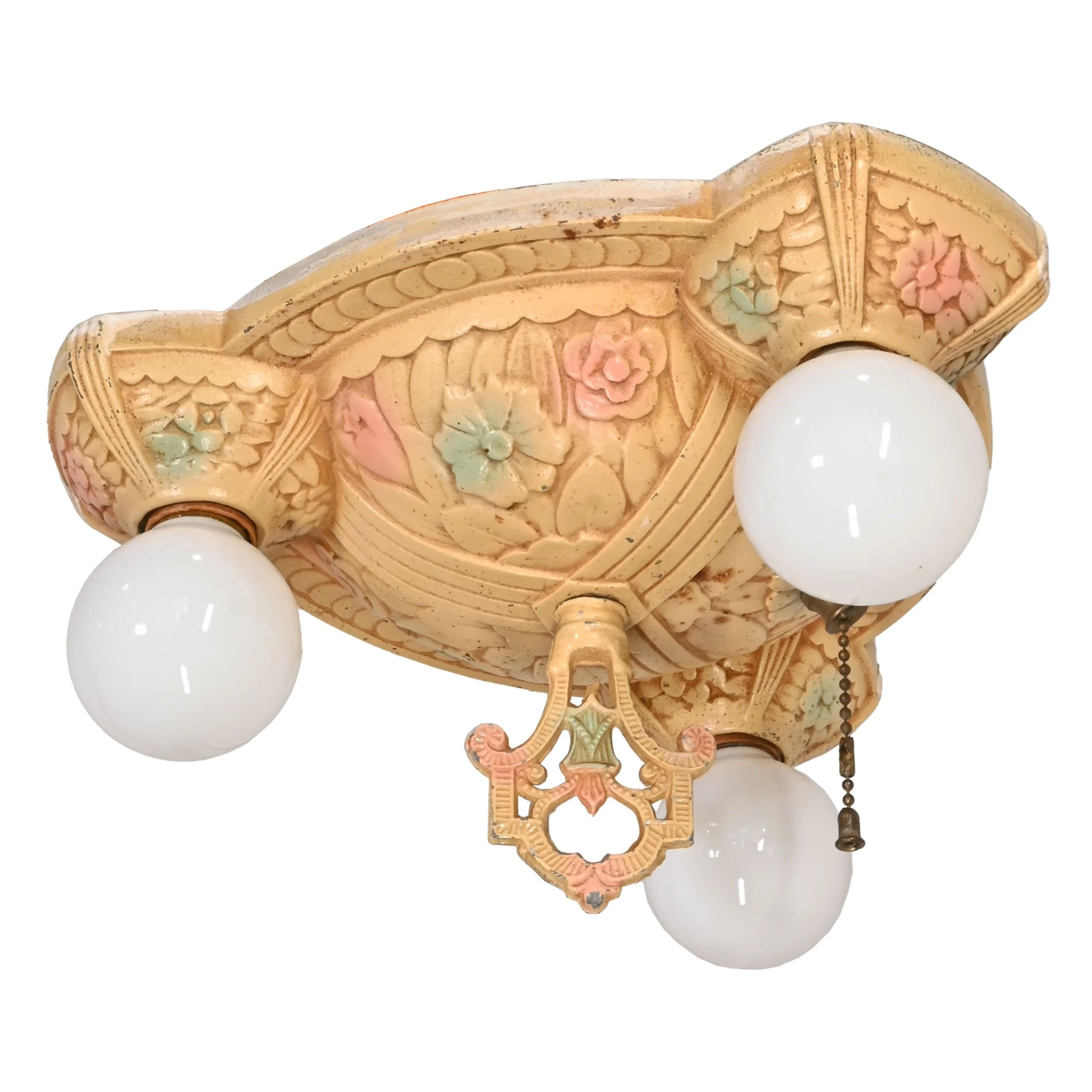 25557+cast+iron+polychrome+deco+bare+bulb+pull+chain+flushmount+2.jpg