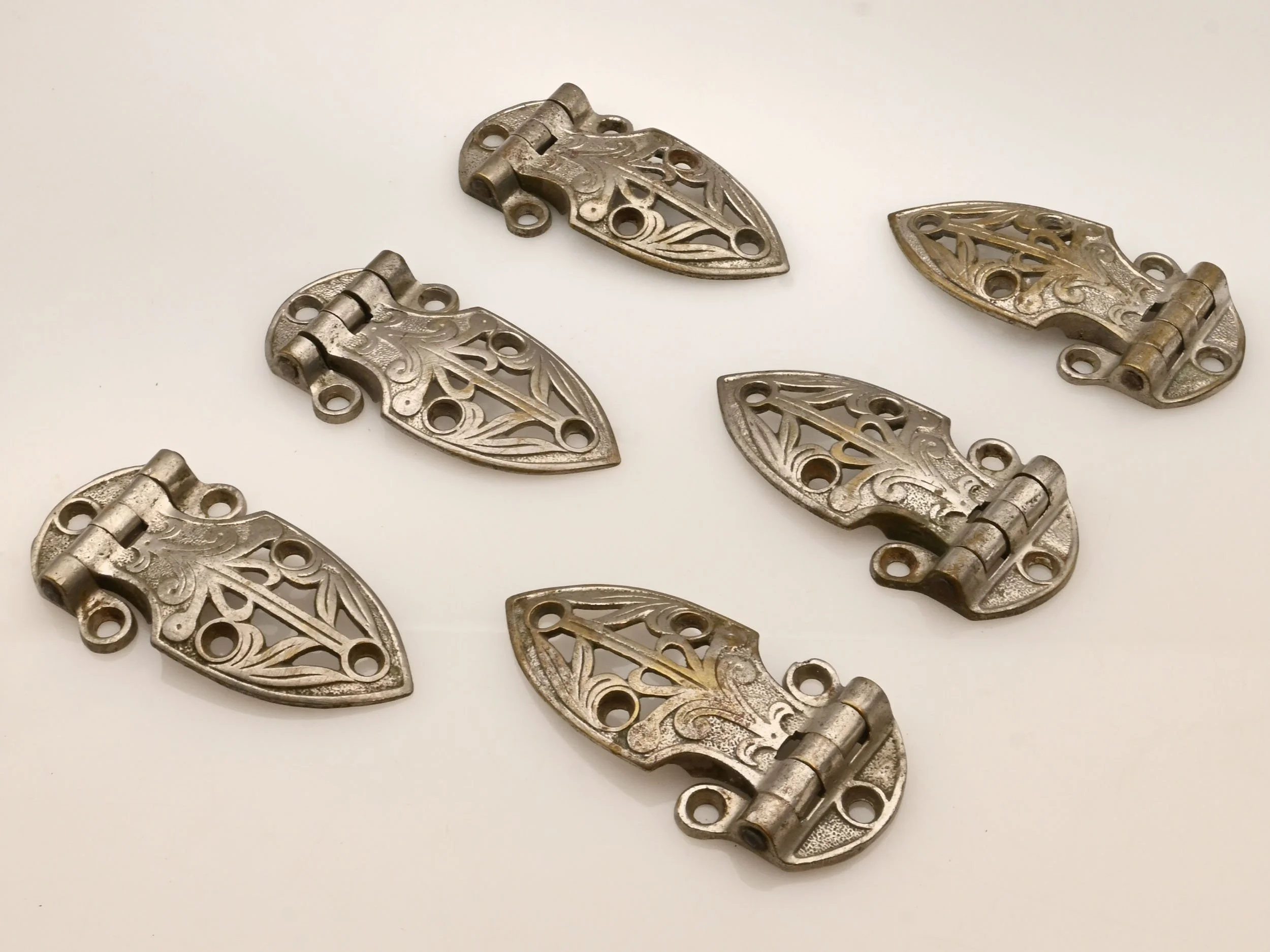 25561+set+of+six+nickel+over+brass+ice+box+hinges+2.jpg