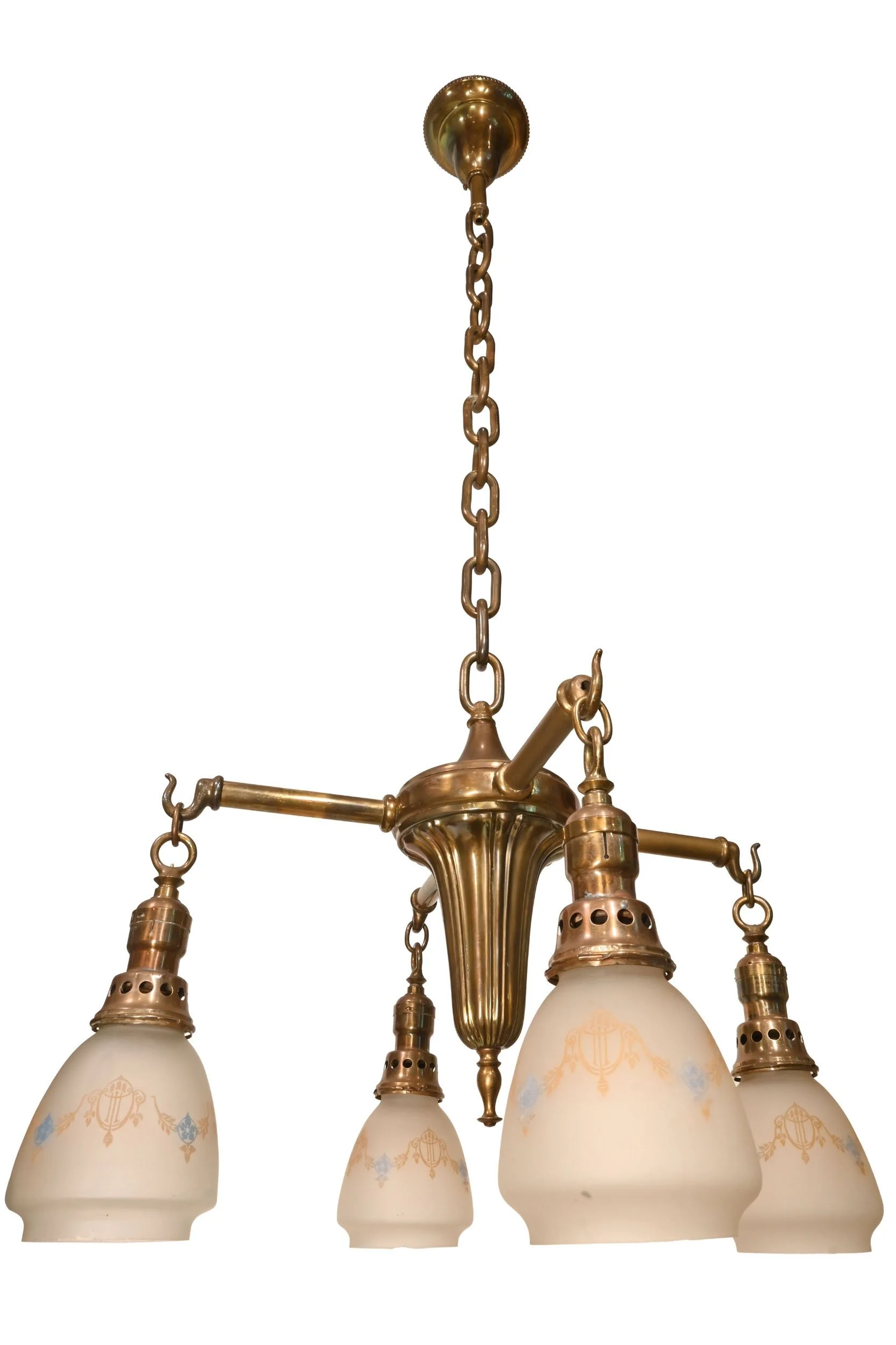 25588+brass+sheffield+style+four+arm+chandelier+with+stenciled+shades+2.jpg