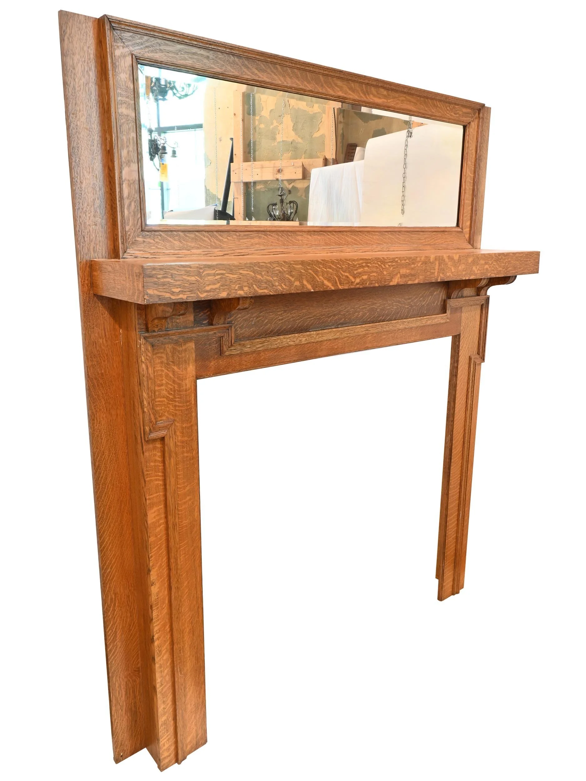 25601+golden+quartersawn+oak+mantle+with+shelf+%26+beveled+mirrio+3.jpg