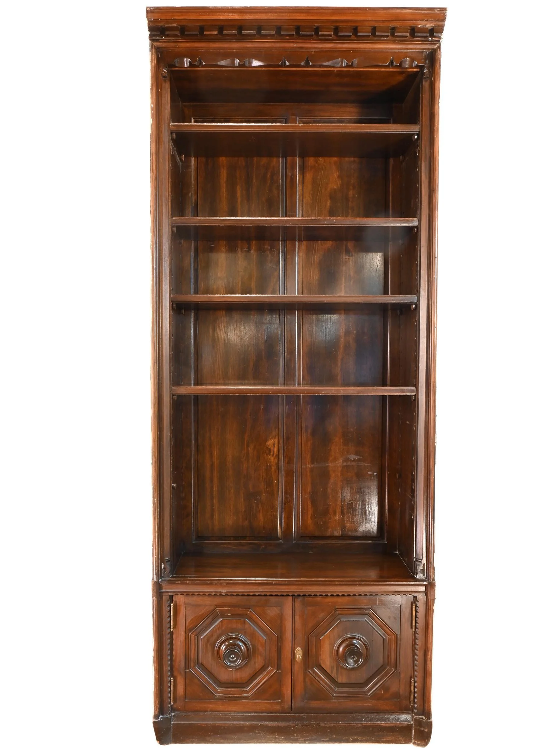 25664+dark+stained+3+foot+wide+builtin+bookcases+2.jpg