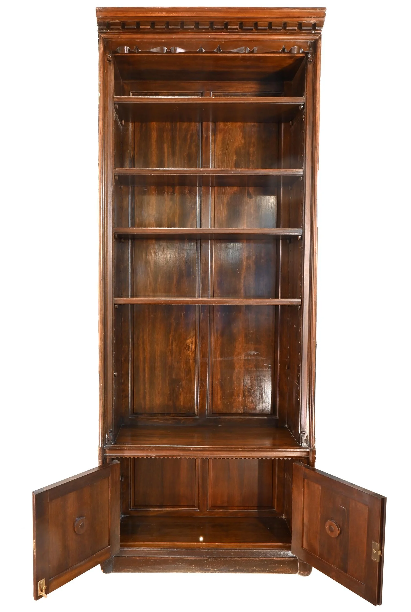 25664+dark+stained+3+foot+wide+builtin+bookcases+1.jpg