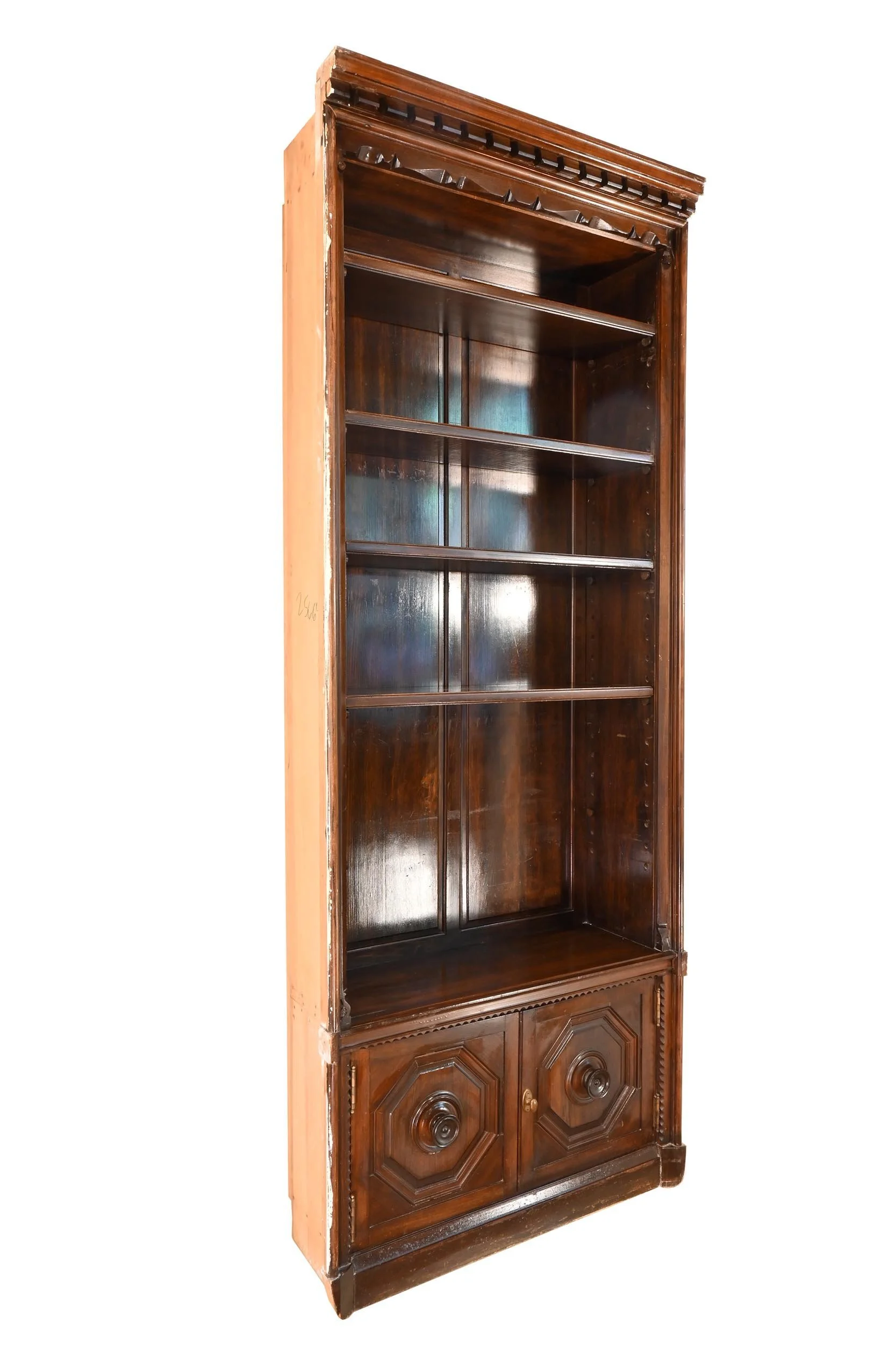 25664+dark+stained+3+foot+wide+builtin+bookcases+3.jpg