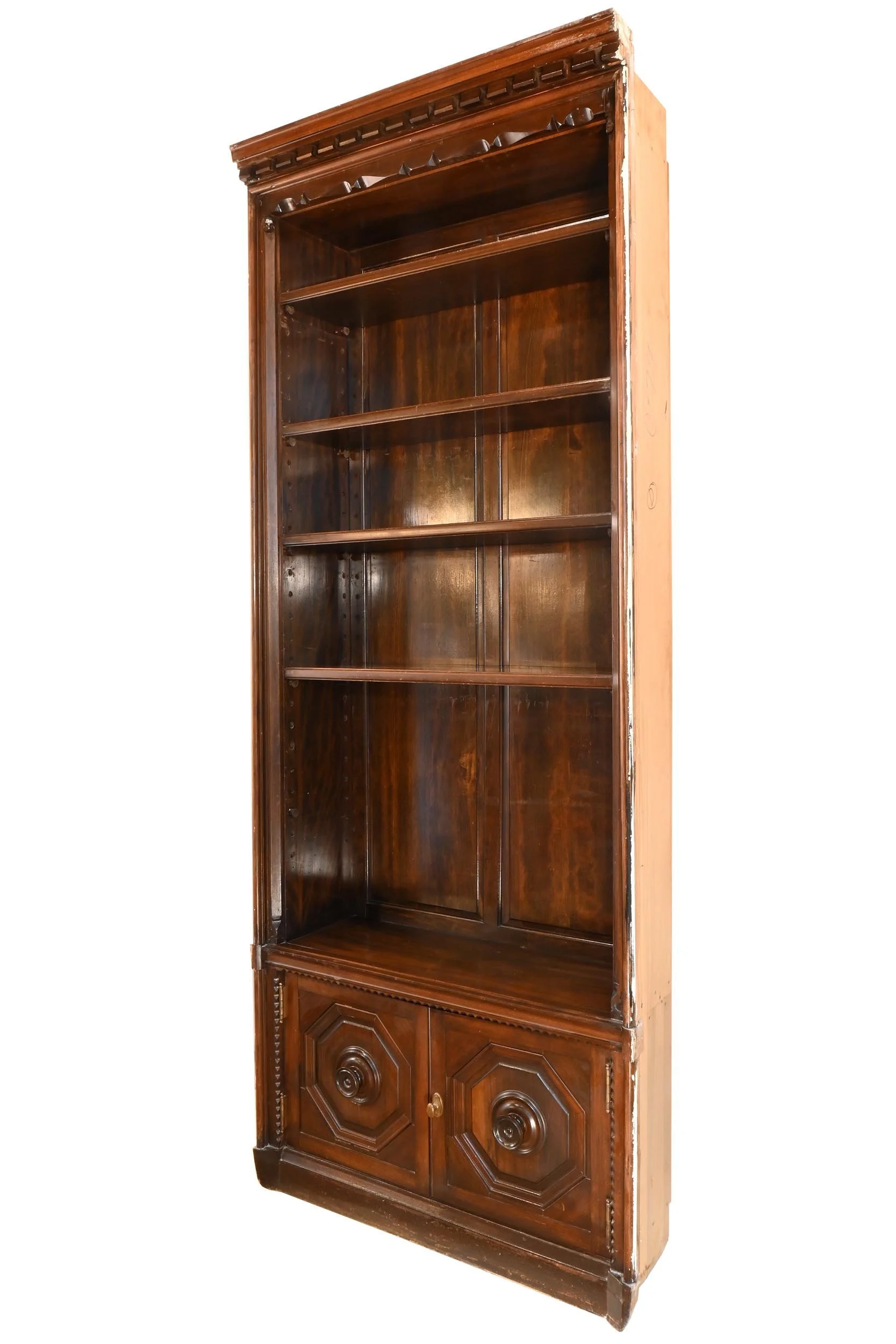 25664+dark+stained+3+foot+wide+builtin+bookcases+4.jpg