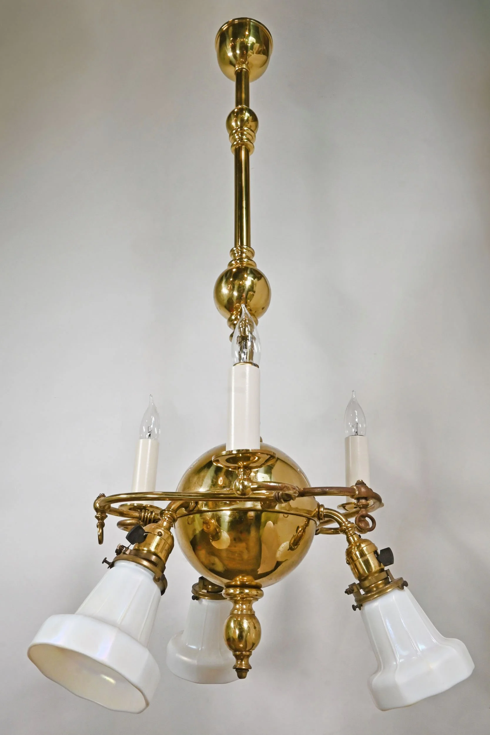 25696+brass+art+nouveau+gas+electric+three+shade+three+candle+chandelier+3.jpg