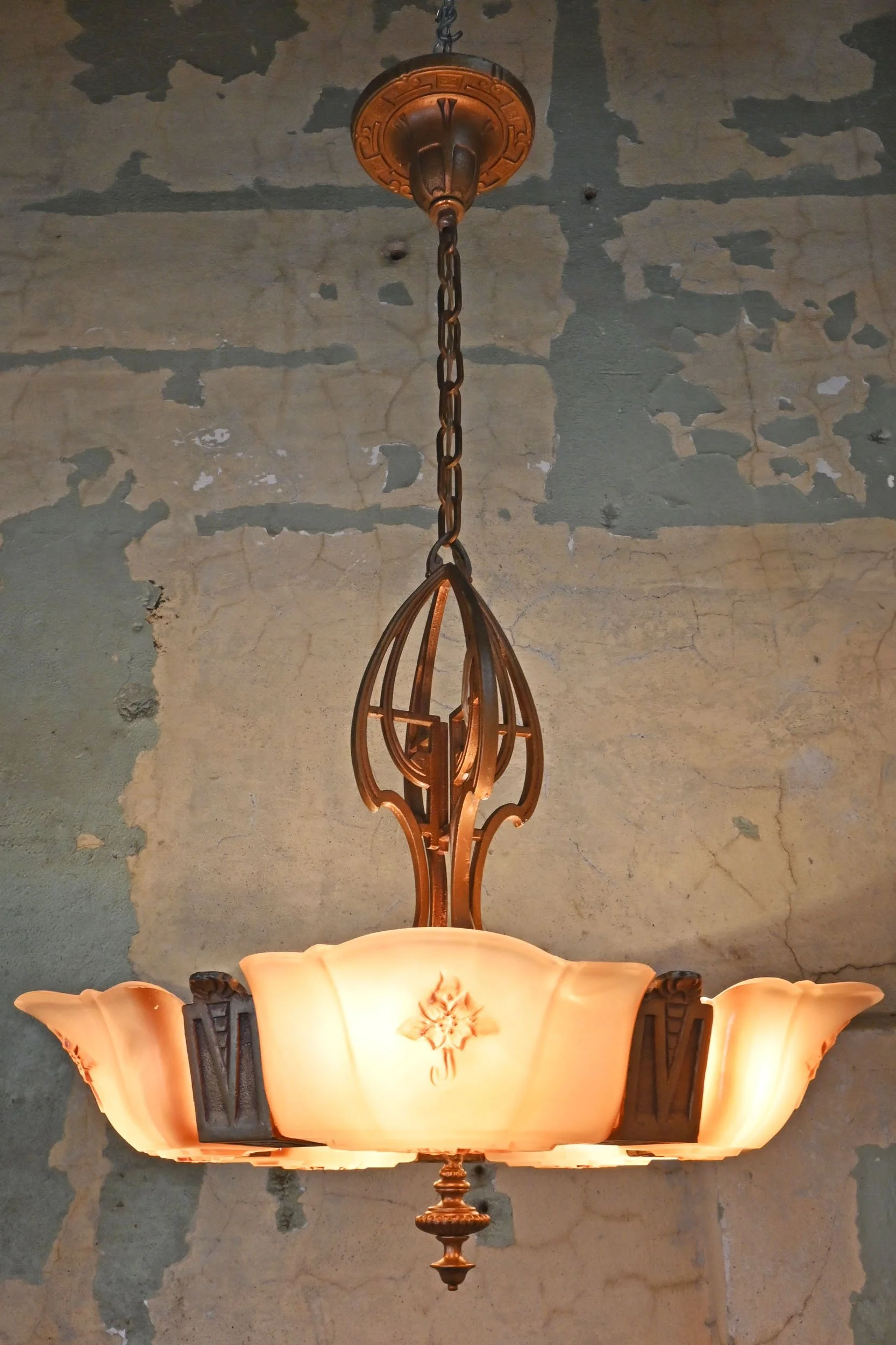 25733+cast+iron+tudor+floral+five+slip+shade+chandelier+4.jpg