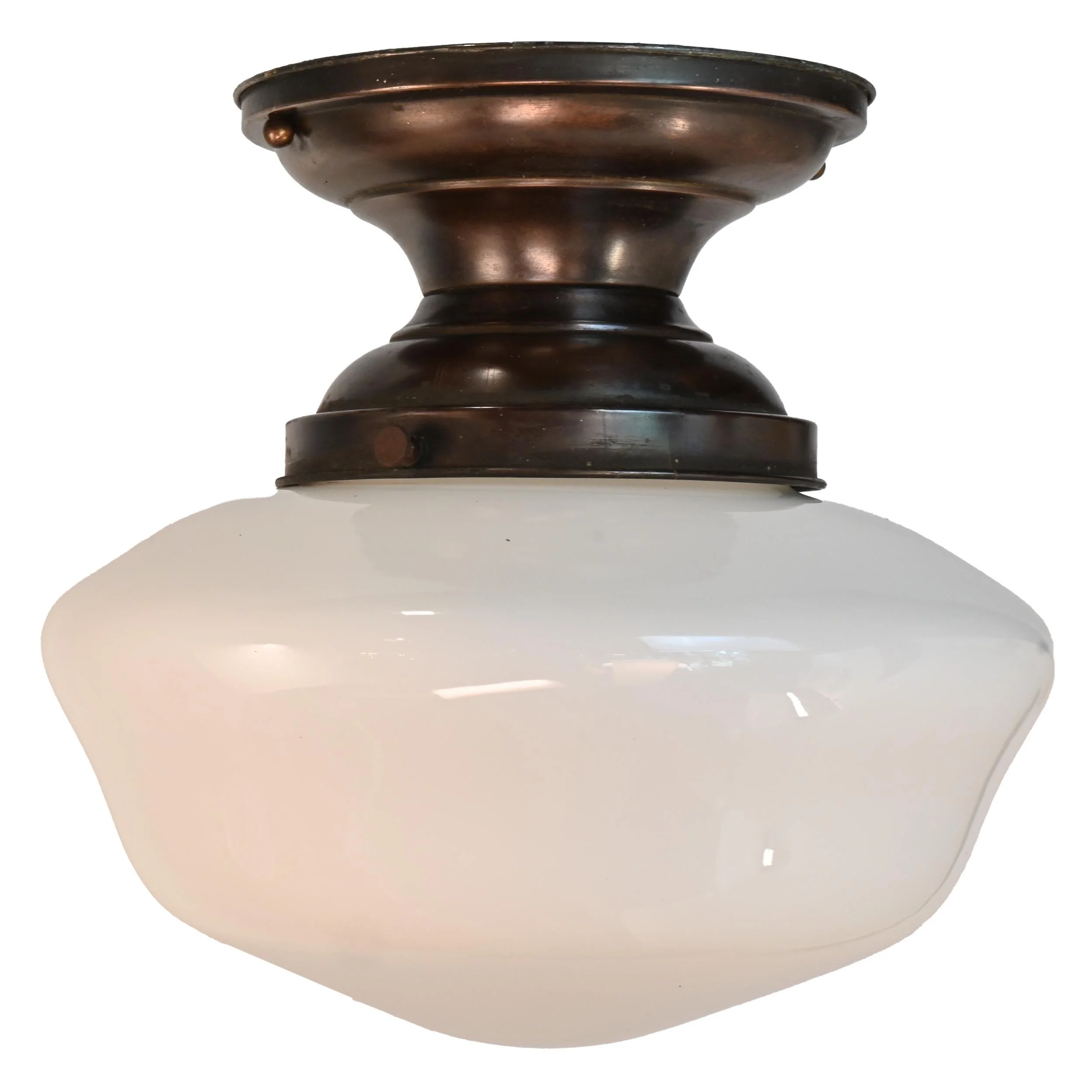 25736+brass+flush+fitters+with+milkglass+schoolhouse+1.jpg