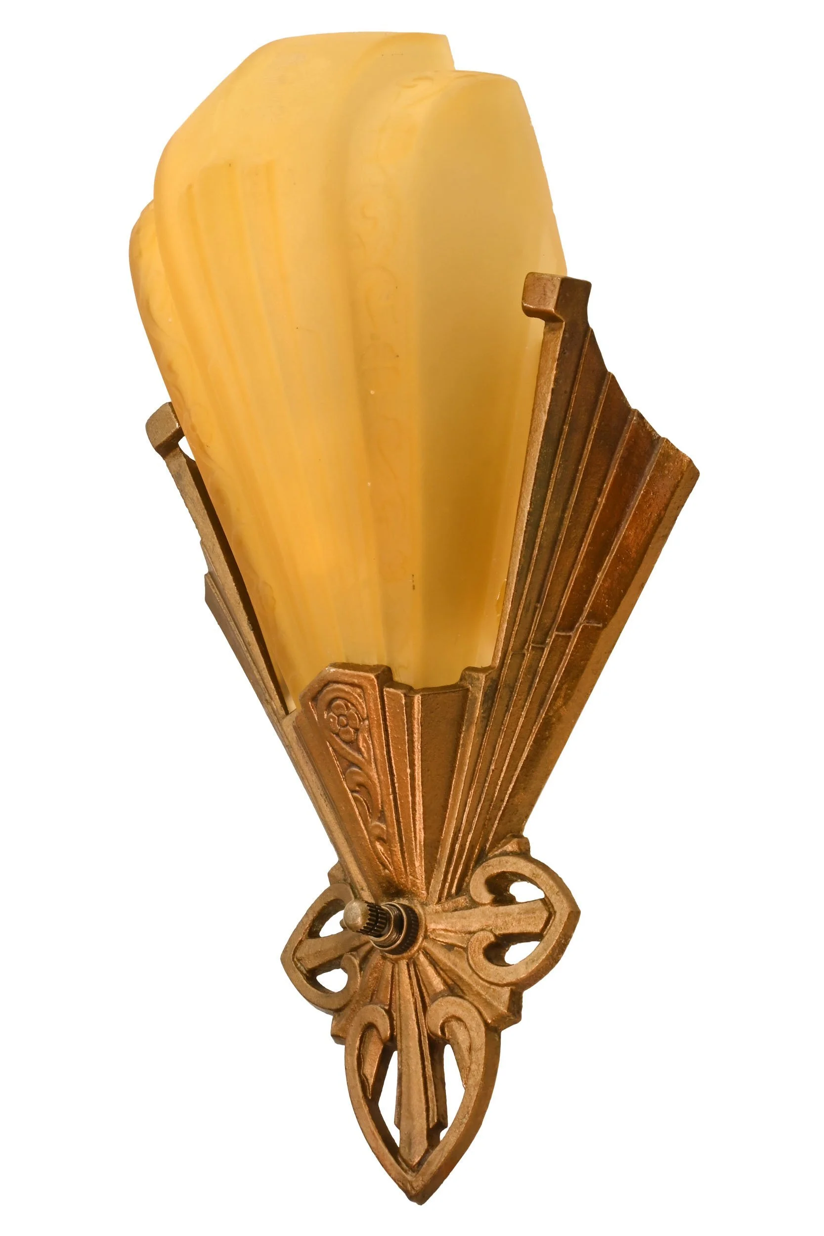 25747+bronze+polychrome+slip+shade+sconce+with+floral+amber+shade+3.jpg