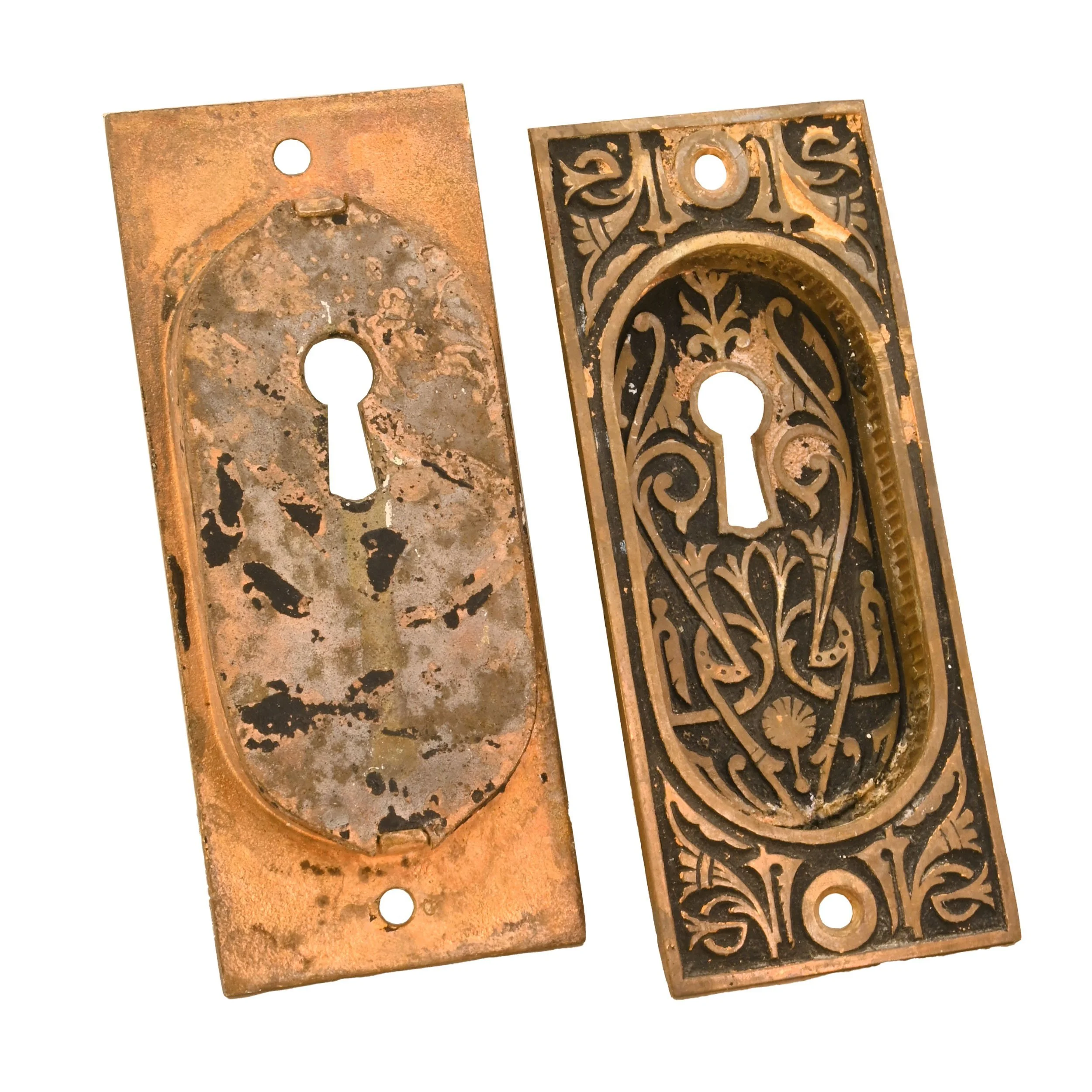 25563+cast+brass+art+nouveau+pocket+door+pull+pair+2.jpg