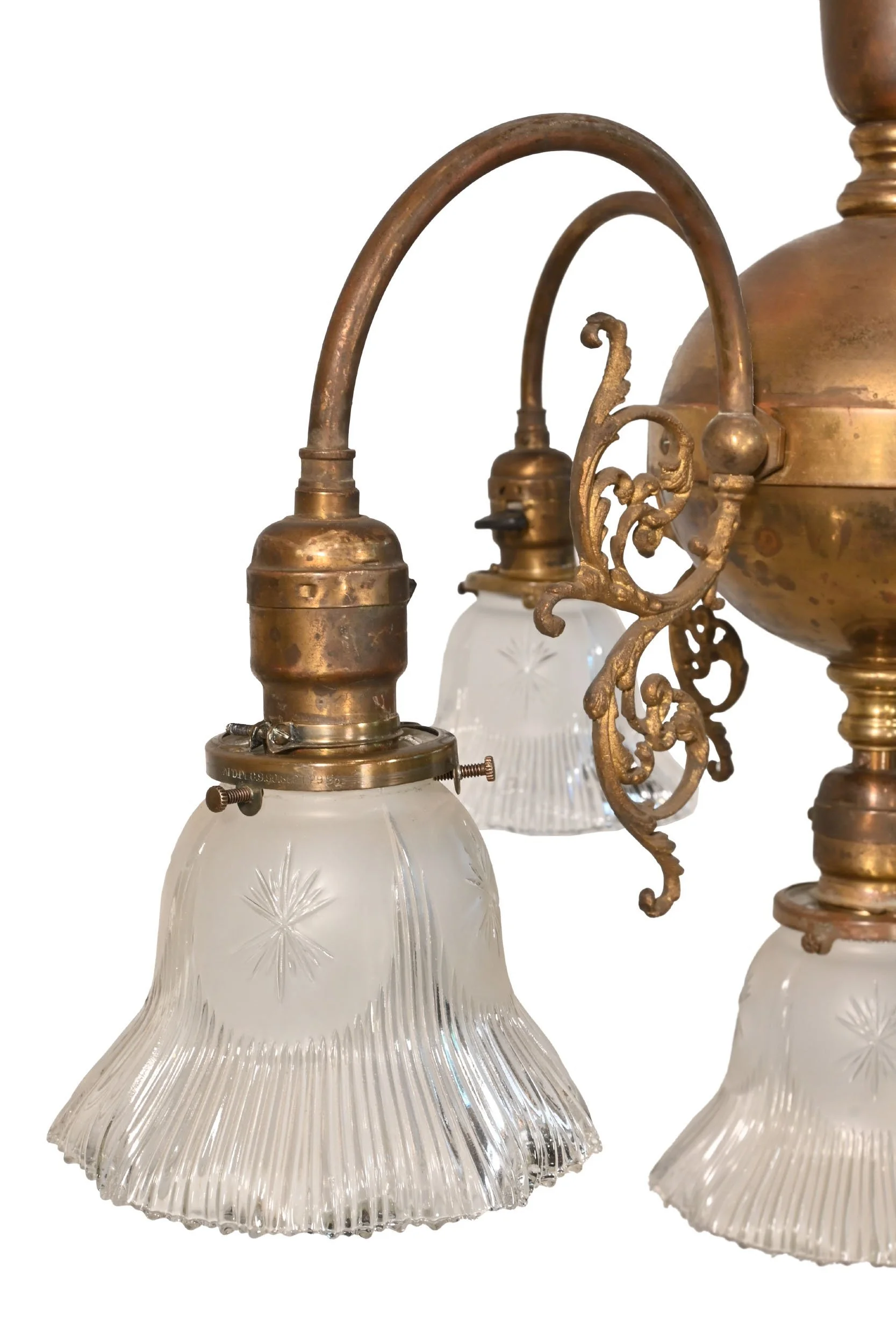 26208+FW+wakefield+early+electric+4+shade+brass+chandelier+5.jpg