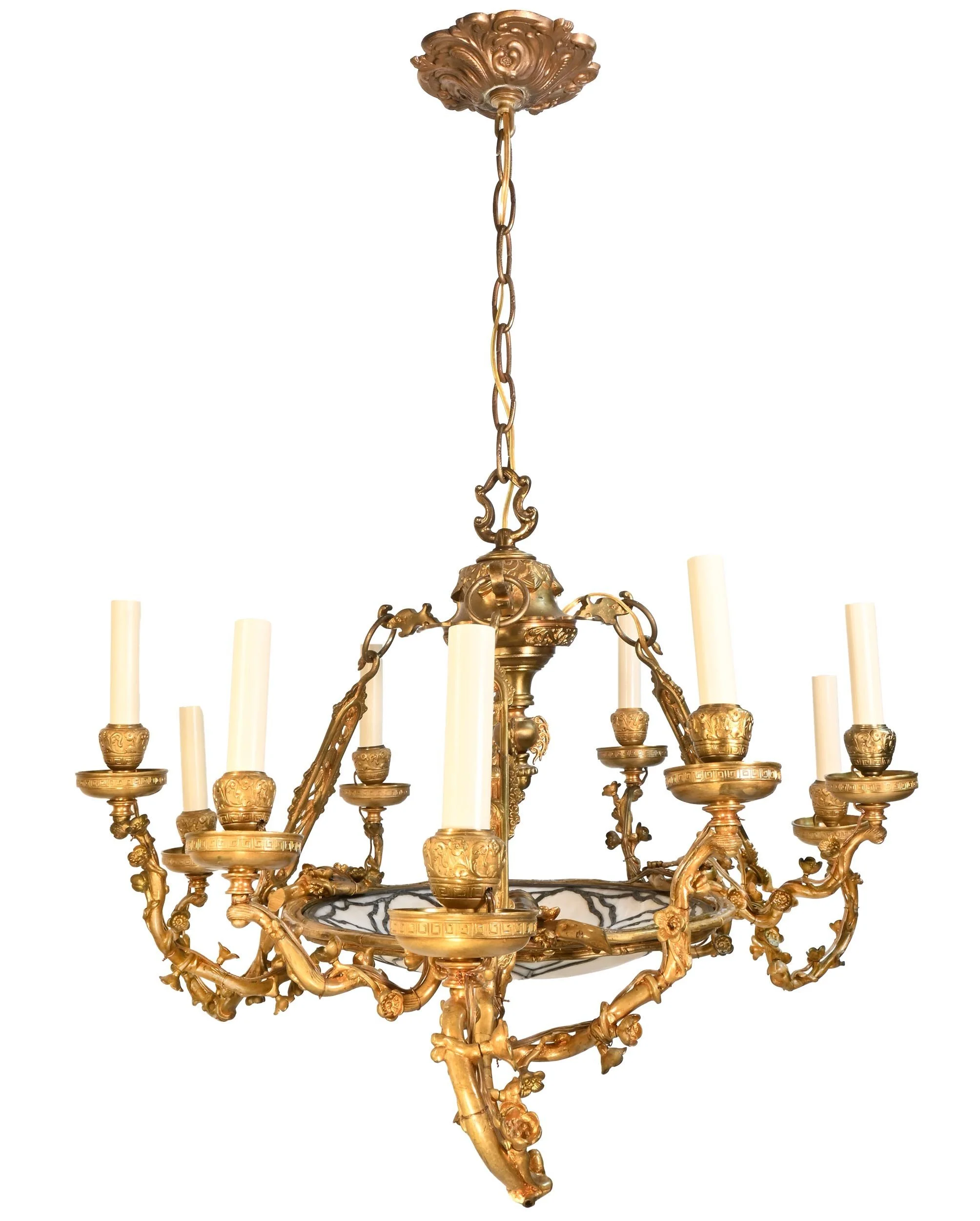 26089+brass+10+light+cluster+chandelier+with+lead+bowl+2.jpg