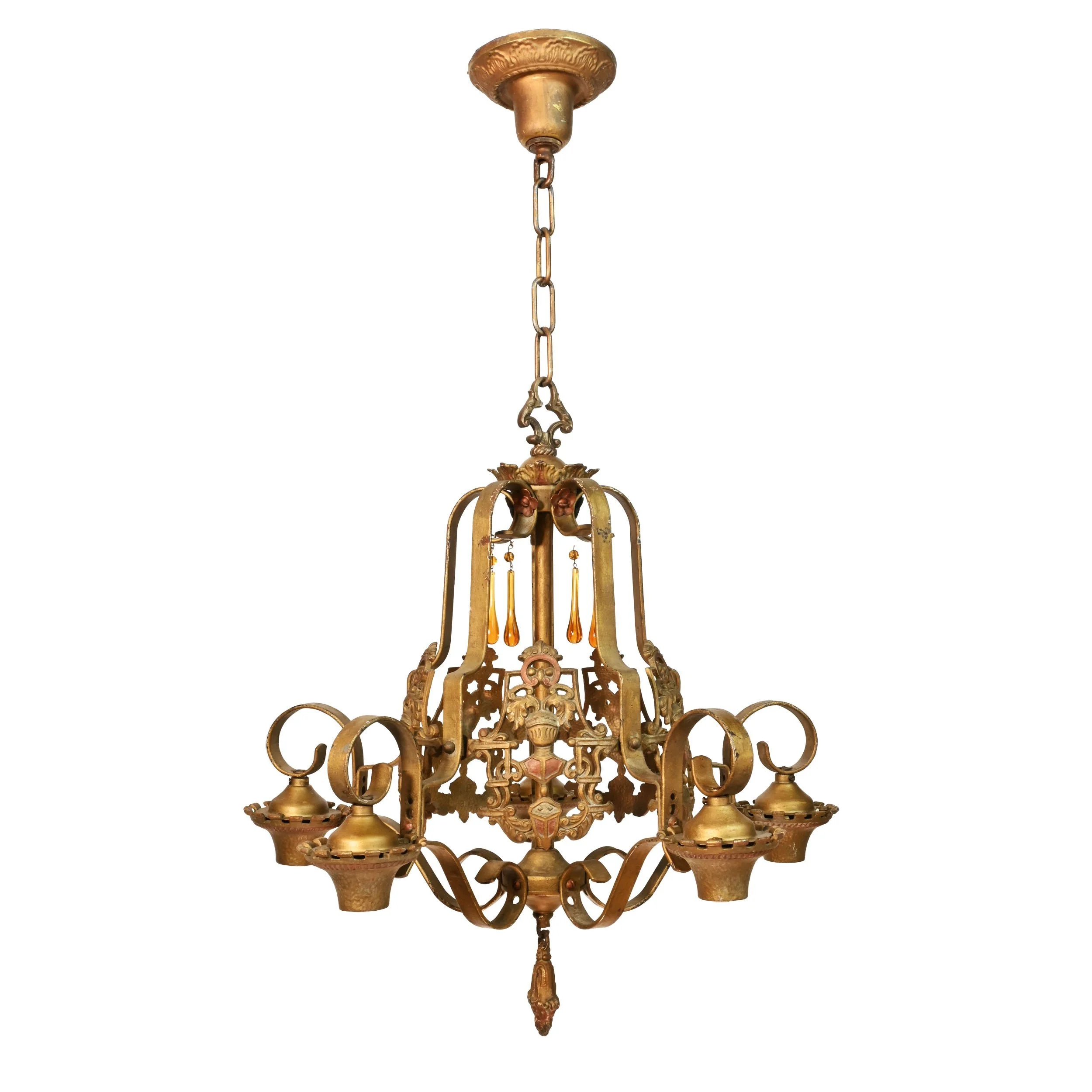 62322+tudor+five+light+polychrome+bare+bulb+chandelier+with+amber+drops+2.jpg