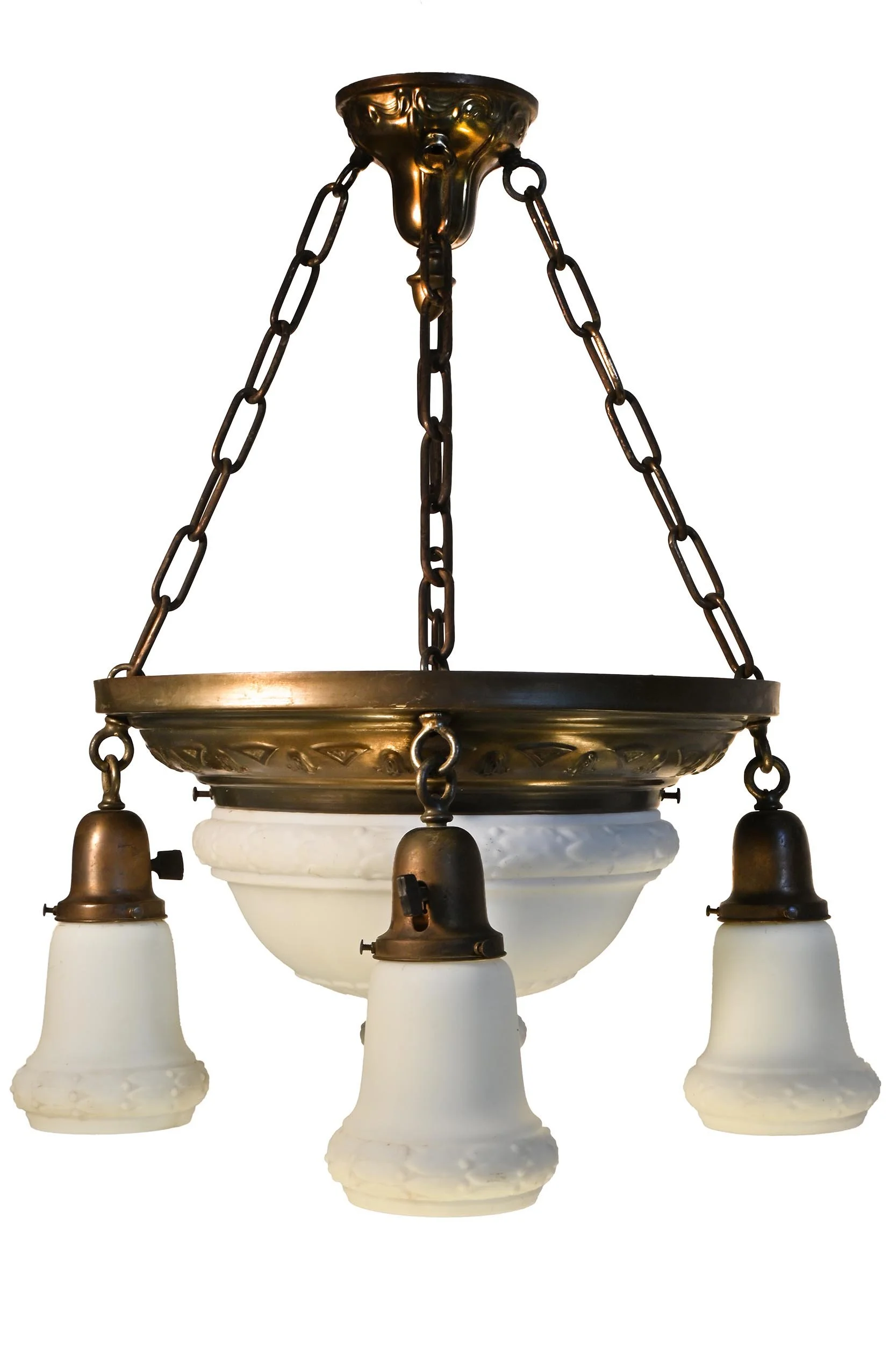 27481 brass 4 shade & bowl chandelier 2.jpg