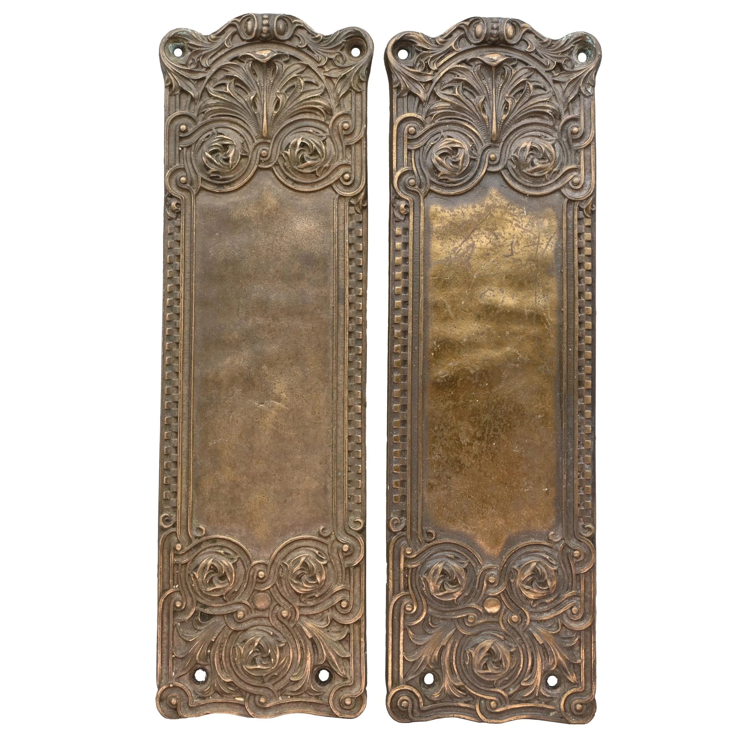 27724 mackintosk nouveau rose push plate pair 1.jpg