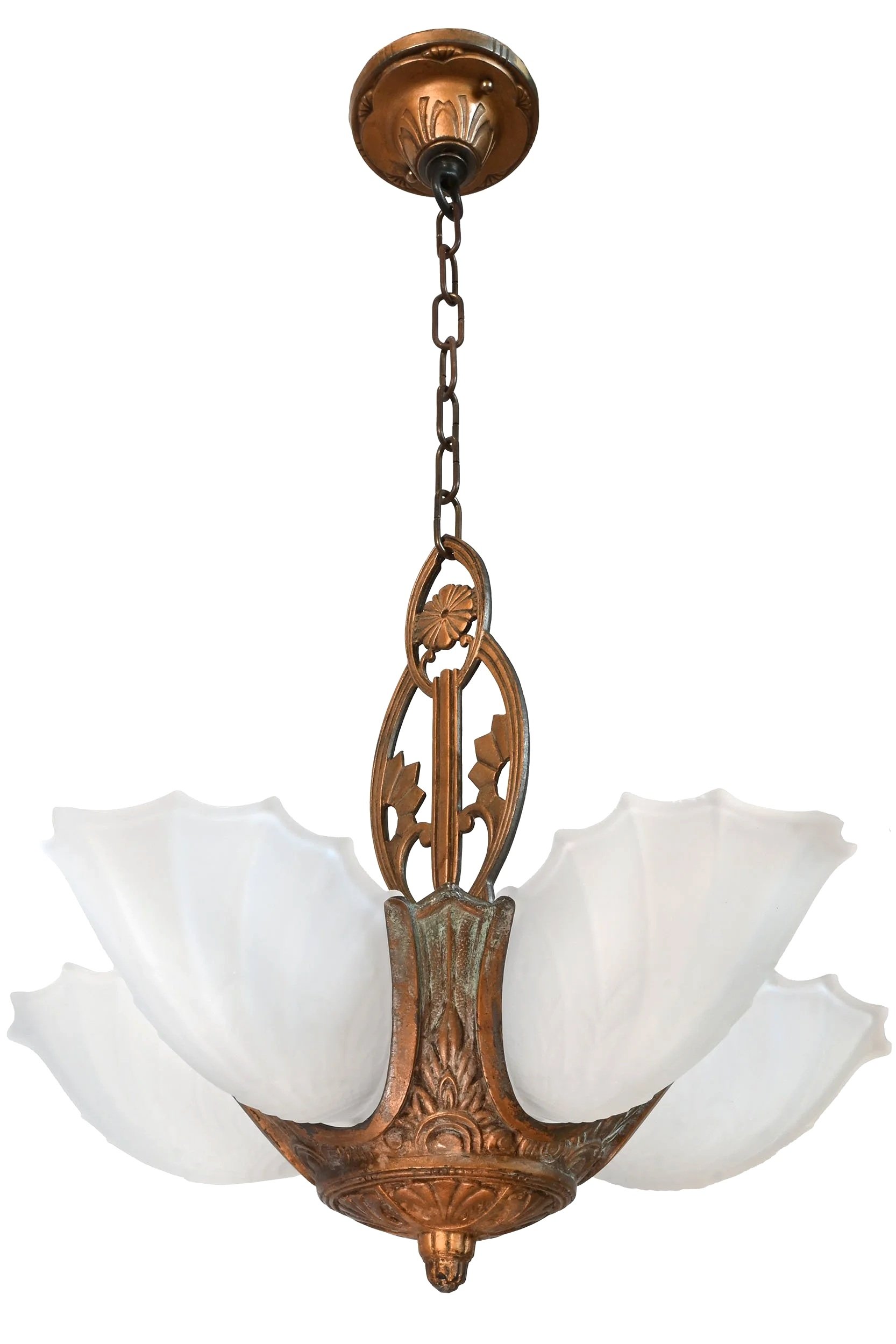 27578+bronze+finish+five+frosted+slip+shade+deco+chandelier+2.jpg