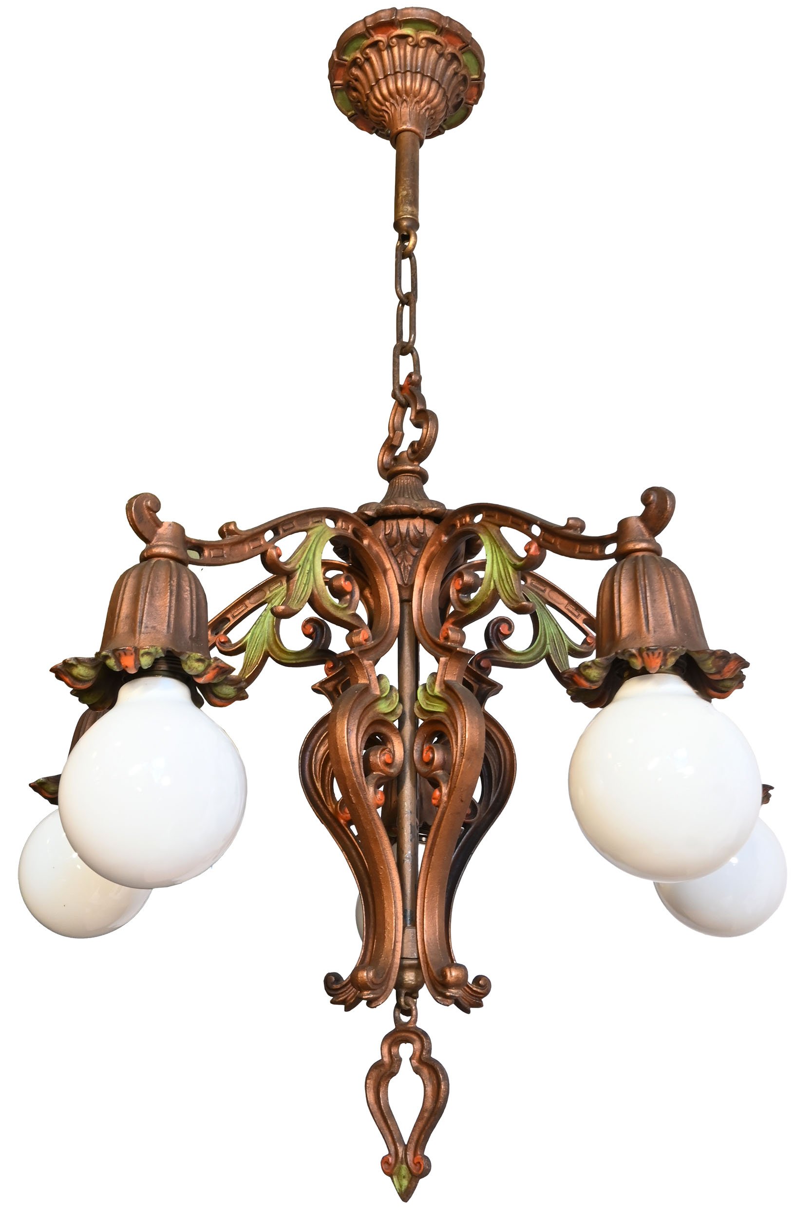 27432 cast iron moe bridgers polychrome five bulb chandelier 2.jpg