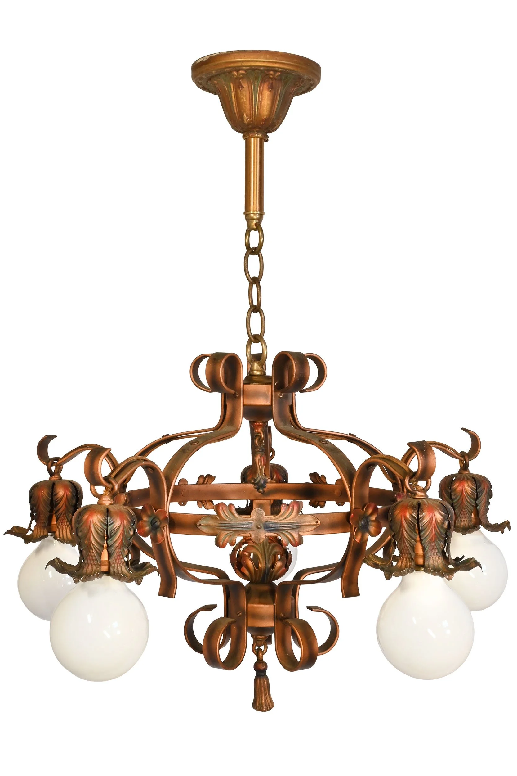 27425 polychrome tudor five bulb chandelier 1.jpg