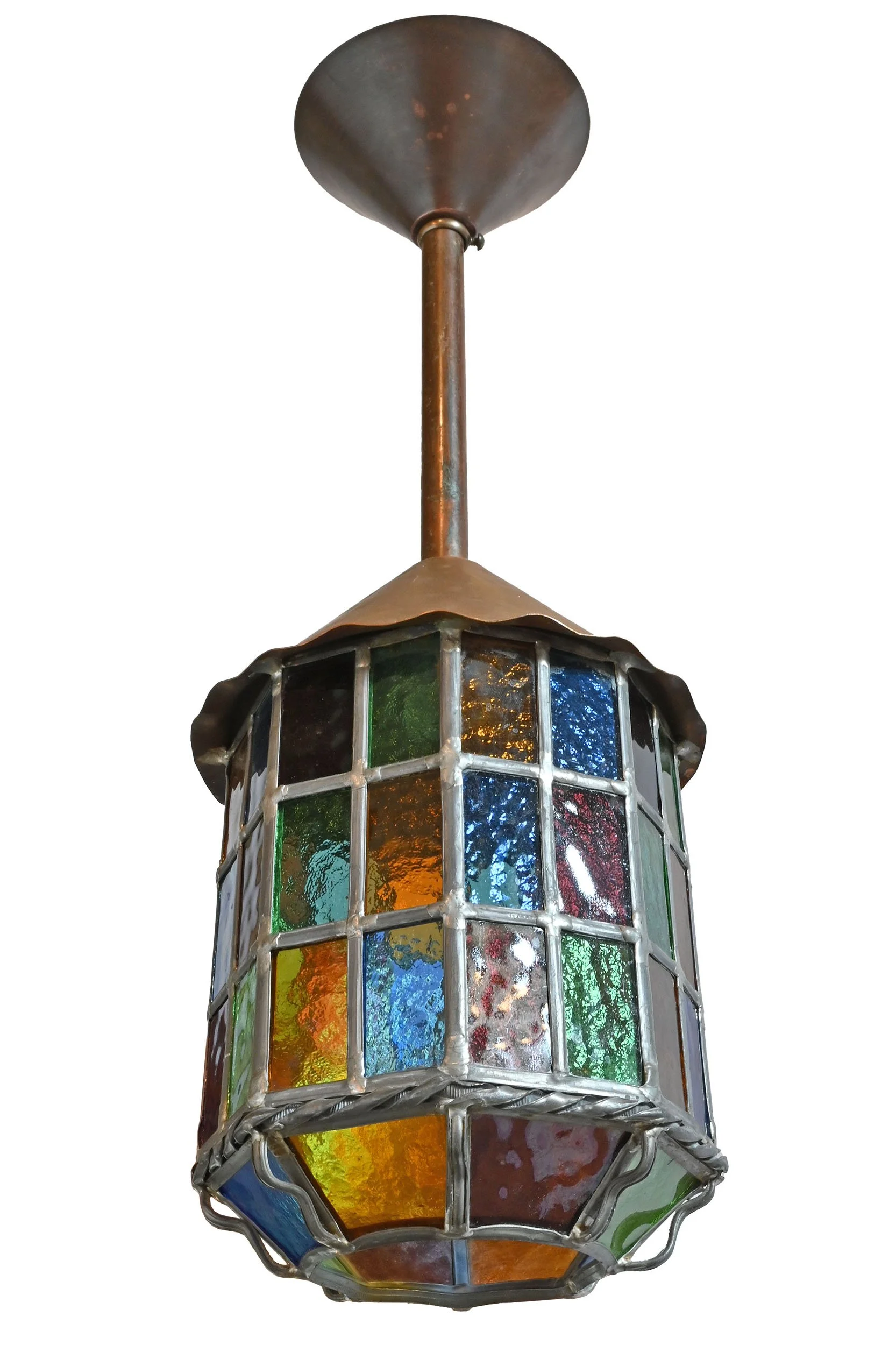 27525 multicolored leaded glass lantern pendant 2.jpg