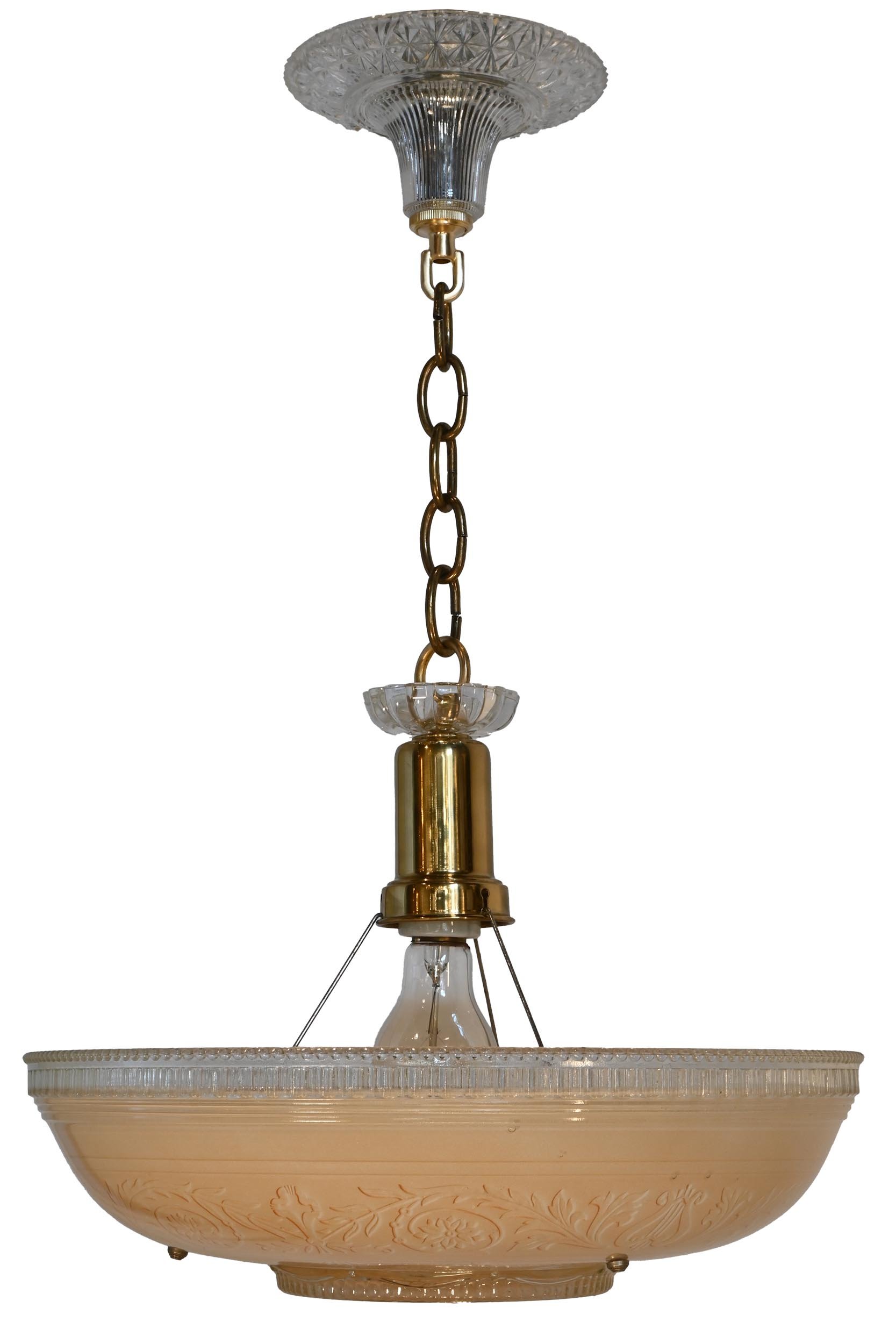 26301 tan molded glass midcentury fixture with clear canopy 2.jpg