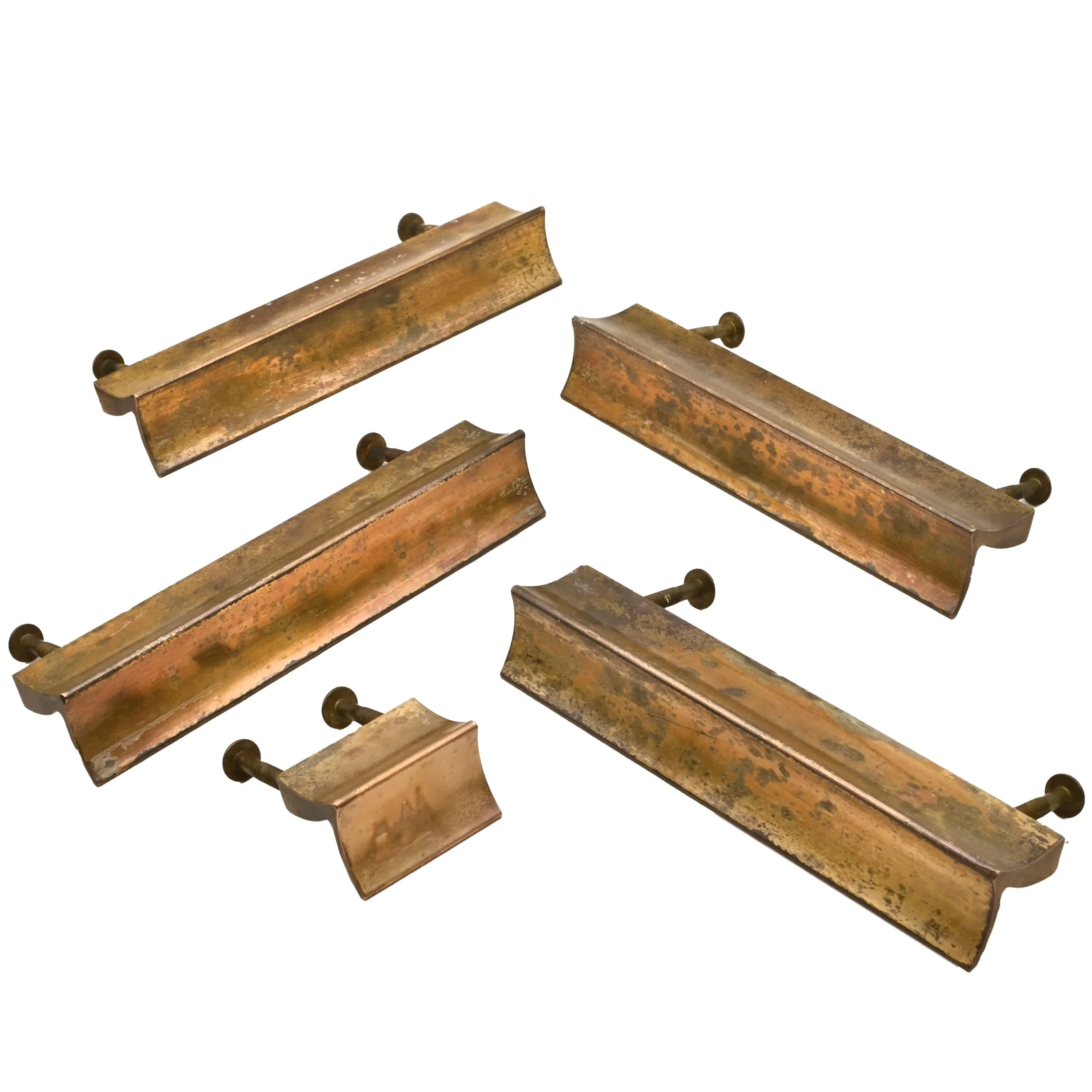 27015 set of 5 brass midcentury modern cabinet pulls 1.jpg