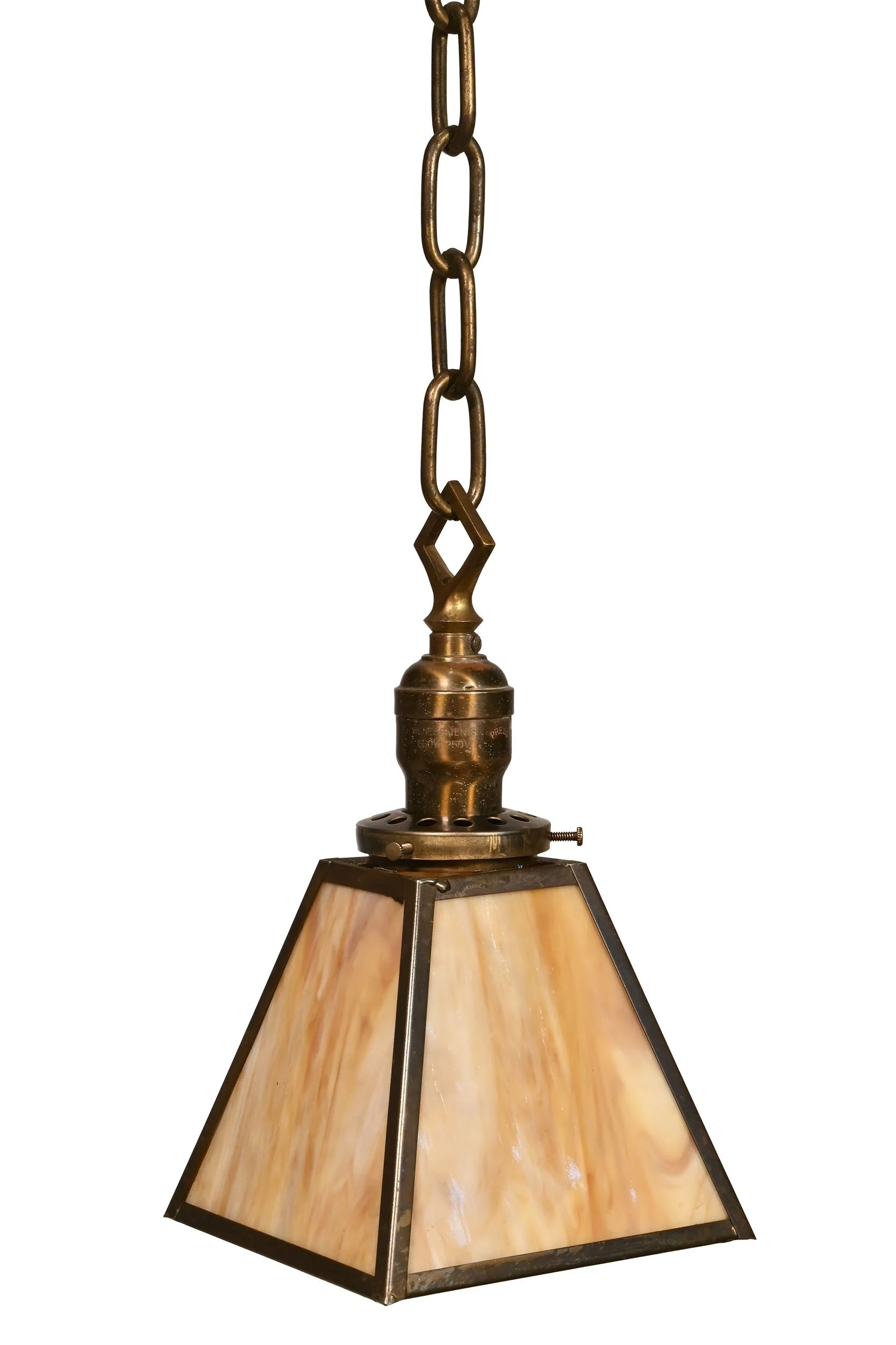 26228 brass and caramel slag glass pendant 1.jpg