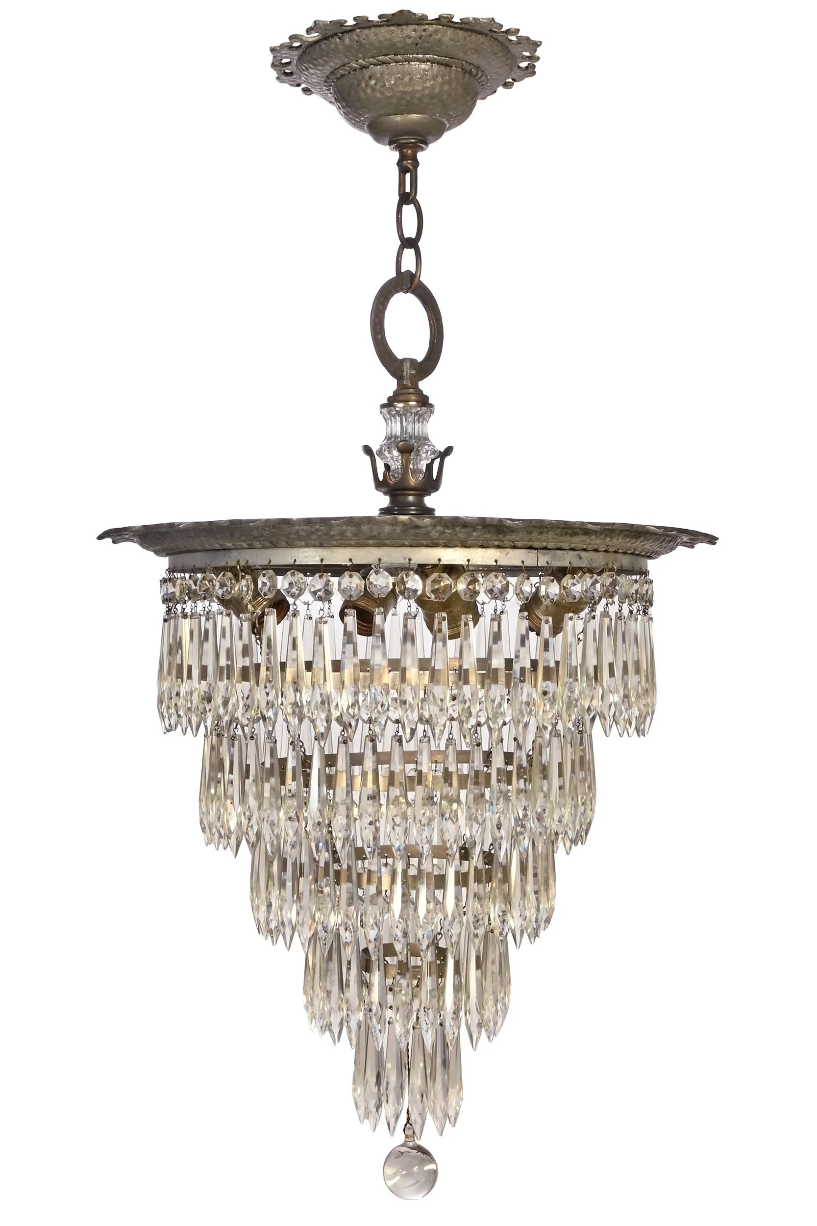 cast aluminum tudor crystal wedding cake chandelier
