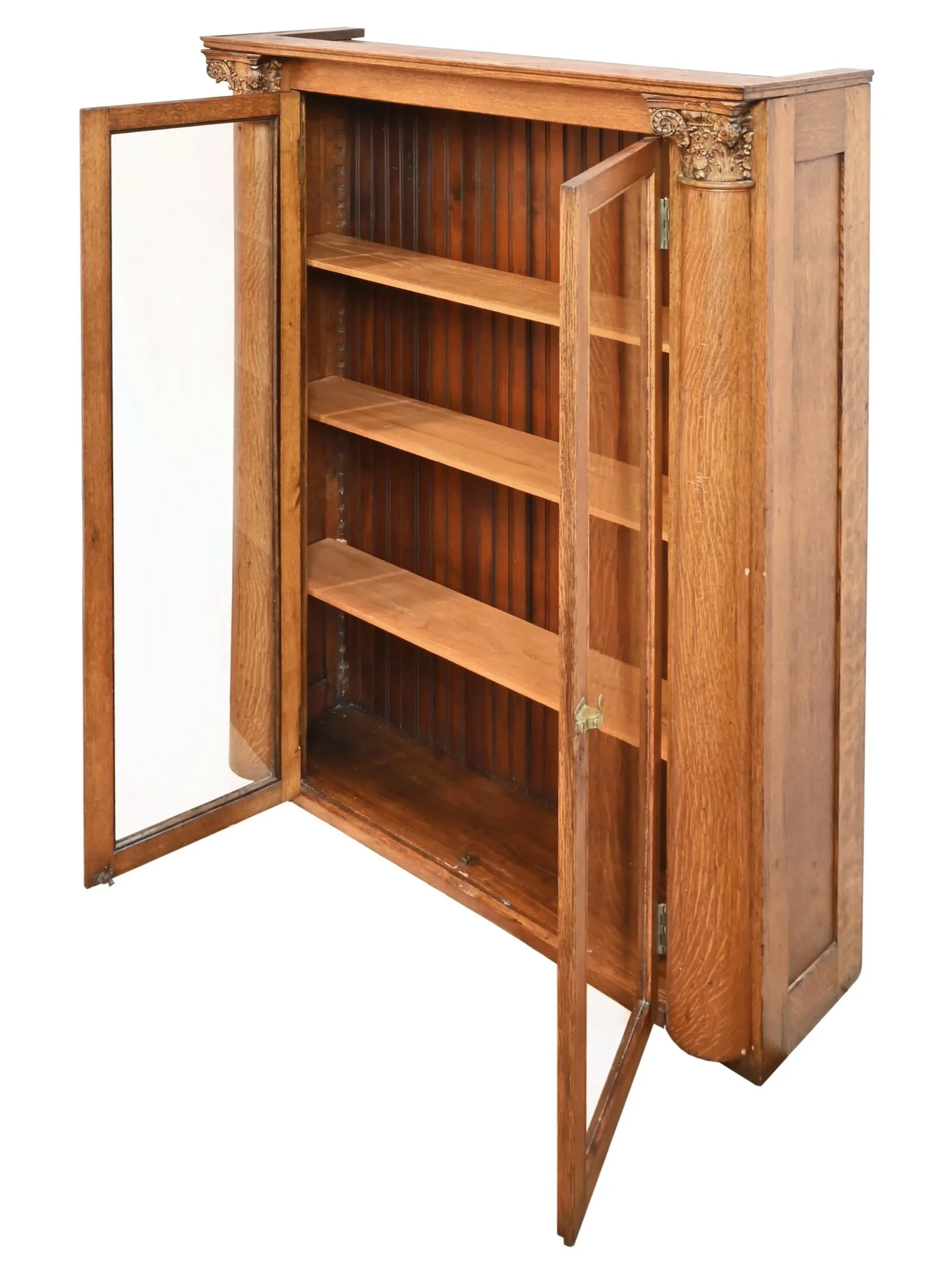 27930+quartersawn+oak+cabinet+with+columns+and+glass+doors+2.jpg