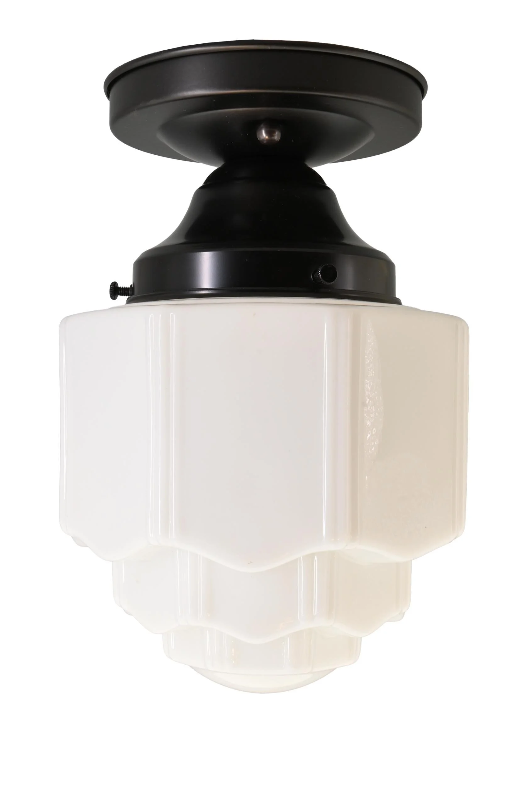milkglass petite skyscraper 6 inch ceiling hugging fixtures