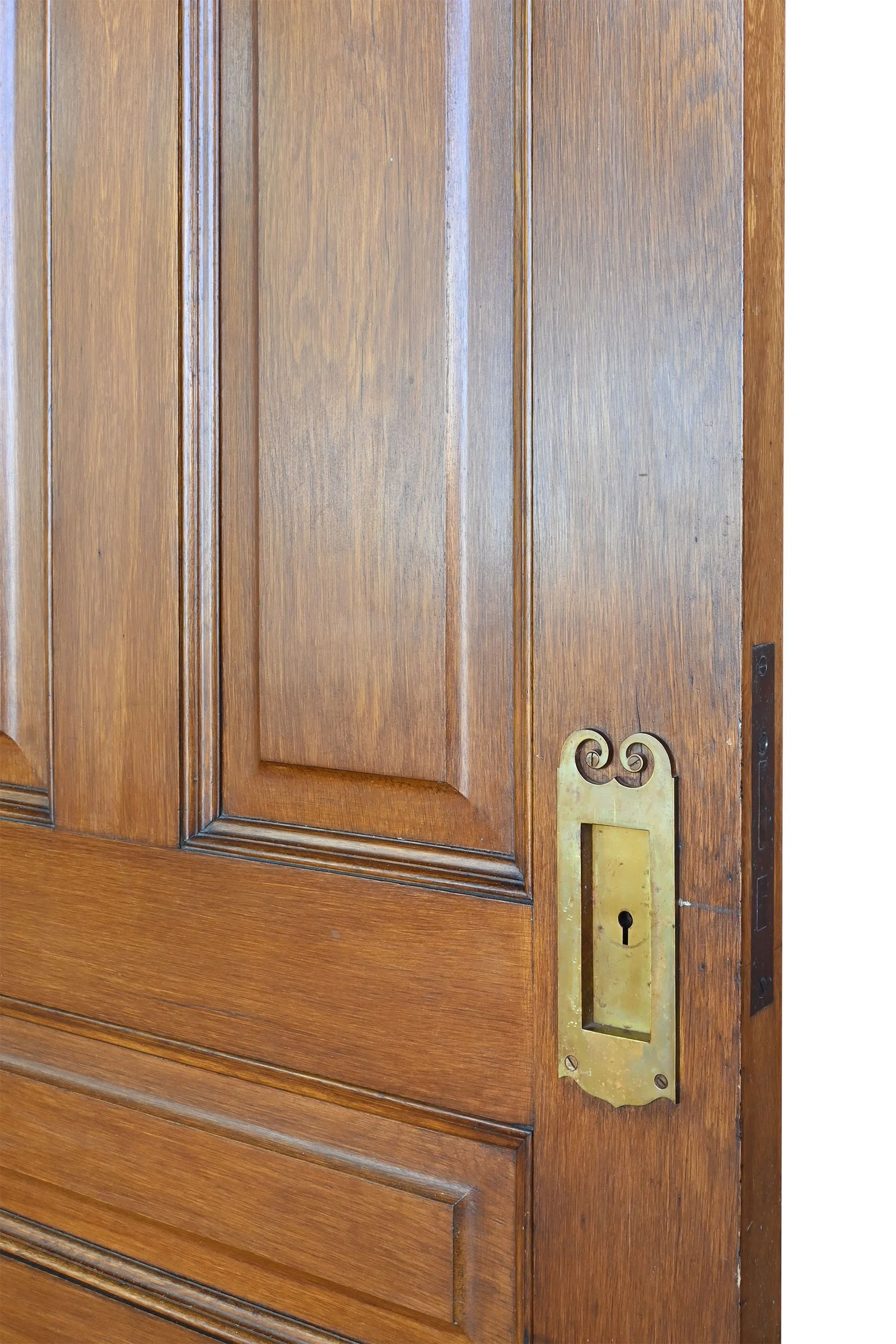 27906 single oak pocket door with brass pulls 2.jpg