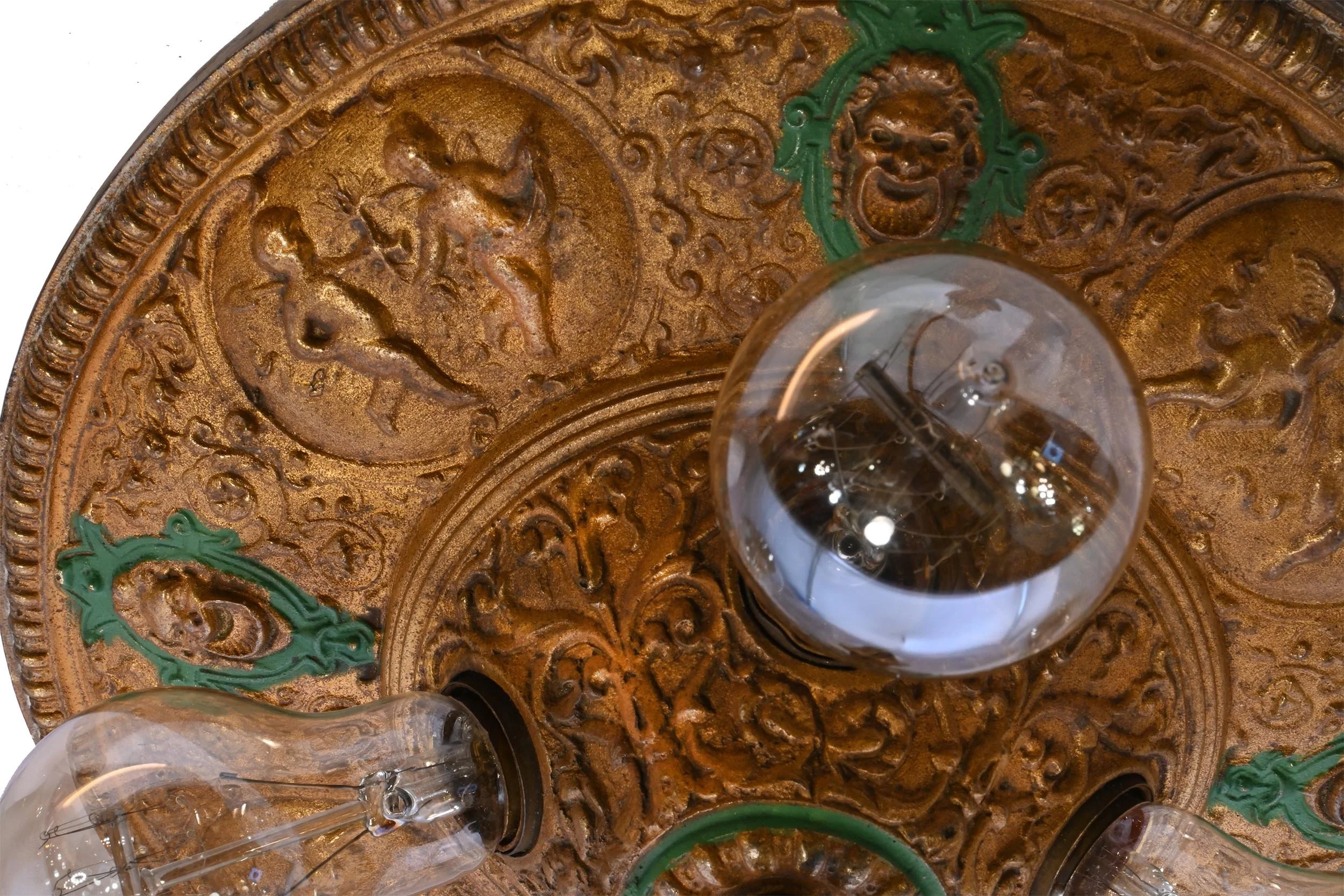 27814 wrought bronze ceiling hugger with cupids 4.jpg