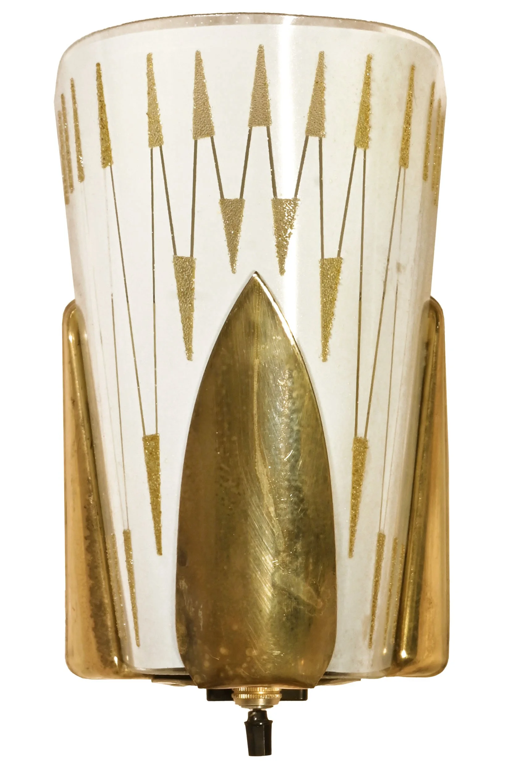 27421 brass midcentury modern virden slip shade sconce pair 1.jpg