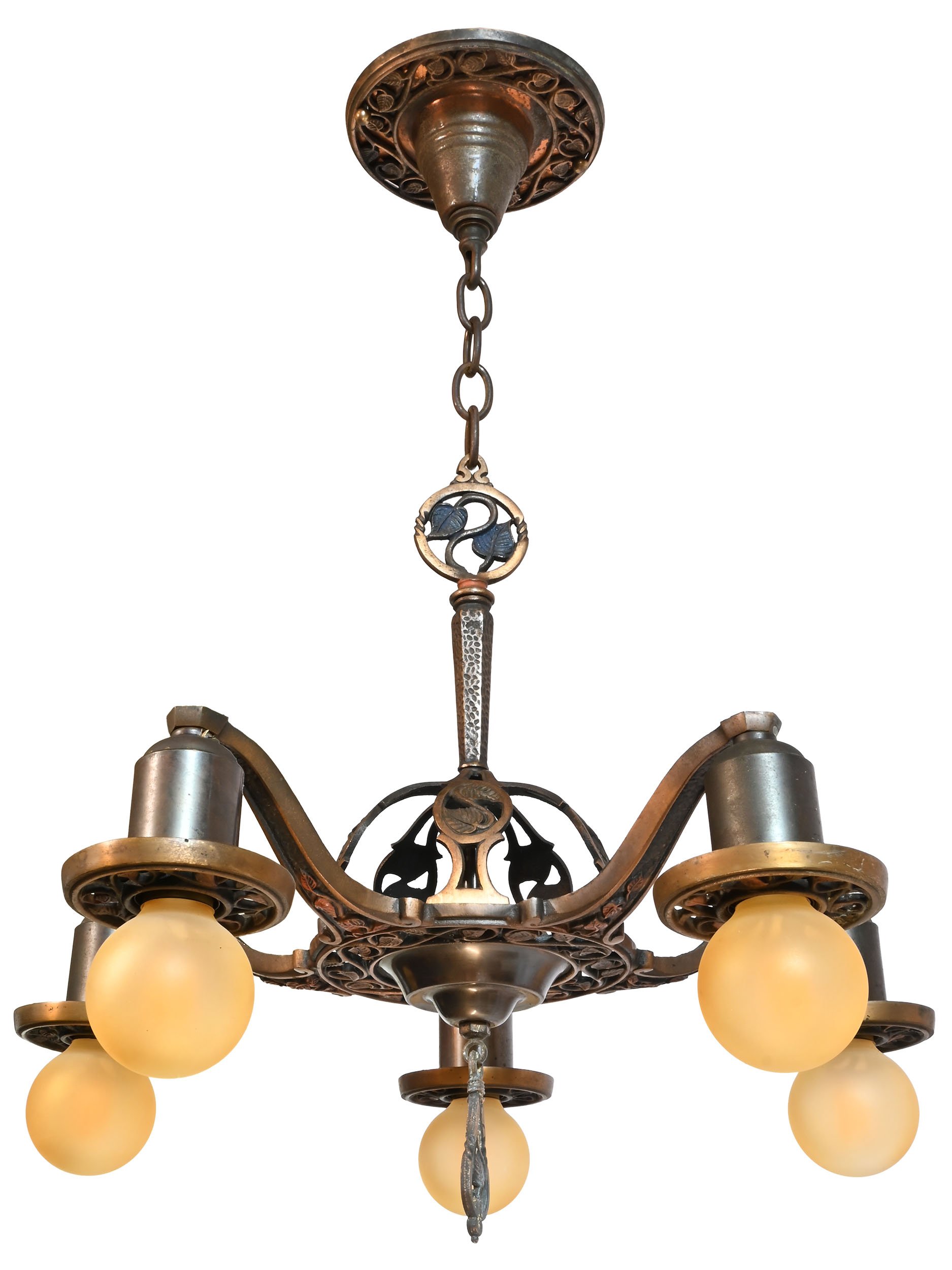 27783 riddle bronze polychrome leafy five bulb chandelier 2.jpg