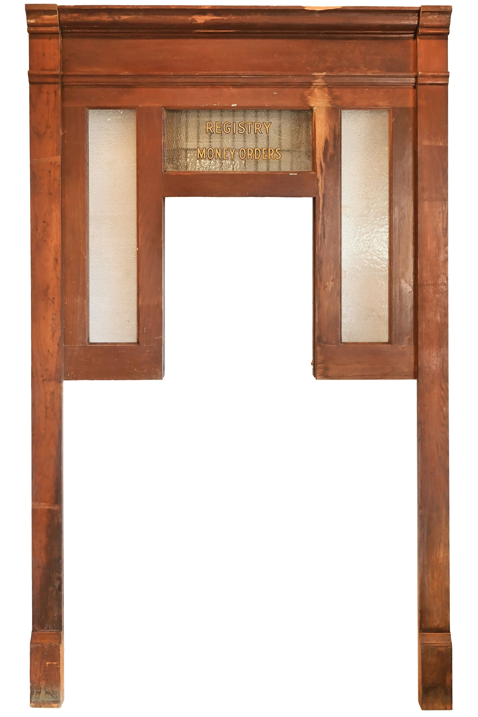 27609 oak post office "registry : money orders" window with retracting cage and textured glass window 3.jpg