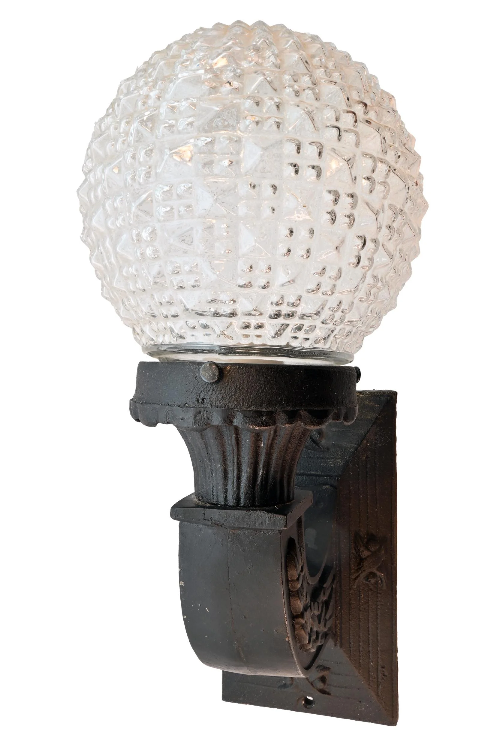 cast iron sconces with clear bubbled glass globe 1.jpg