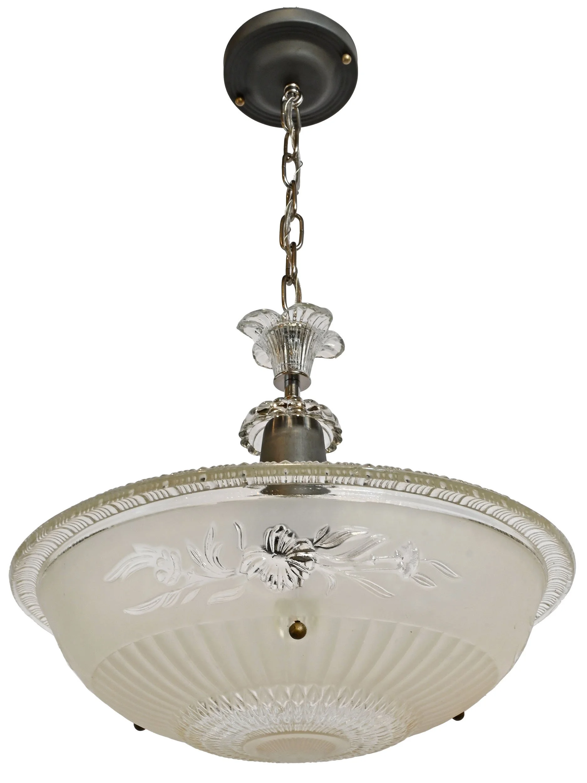 27225 gray iron and cast glass three chain bowl pendant 2.jpg