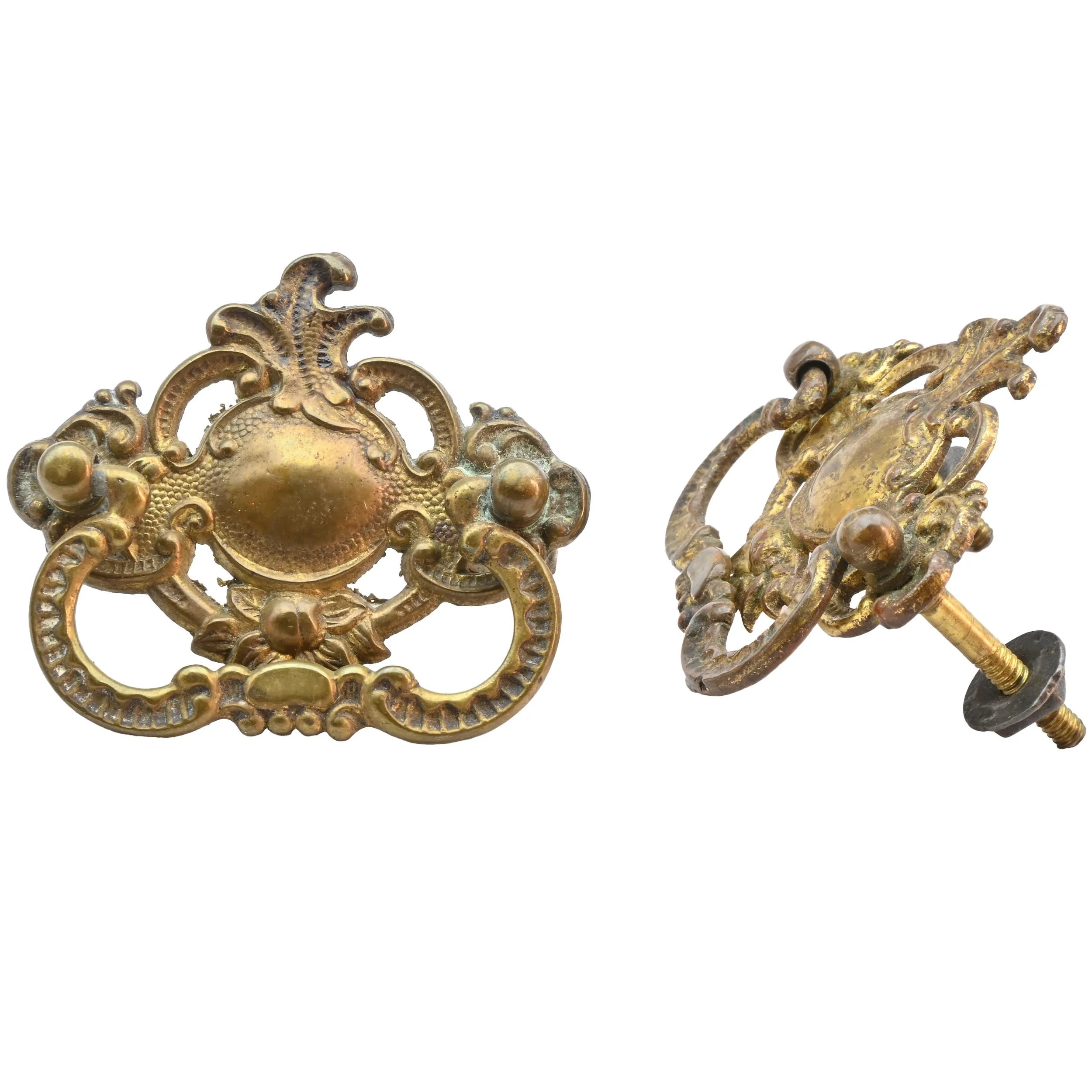 27958 cast brass rococo set of 5 pulls 1.jpg