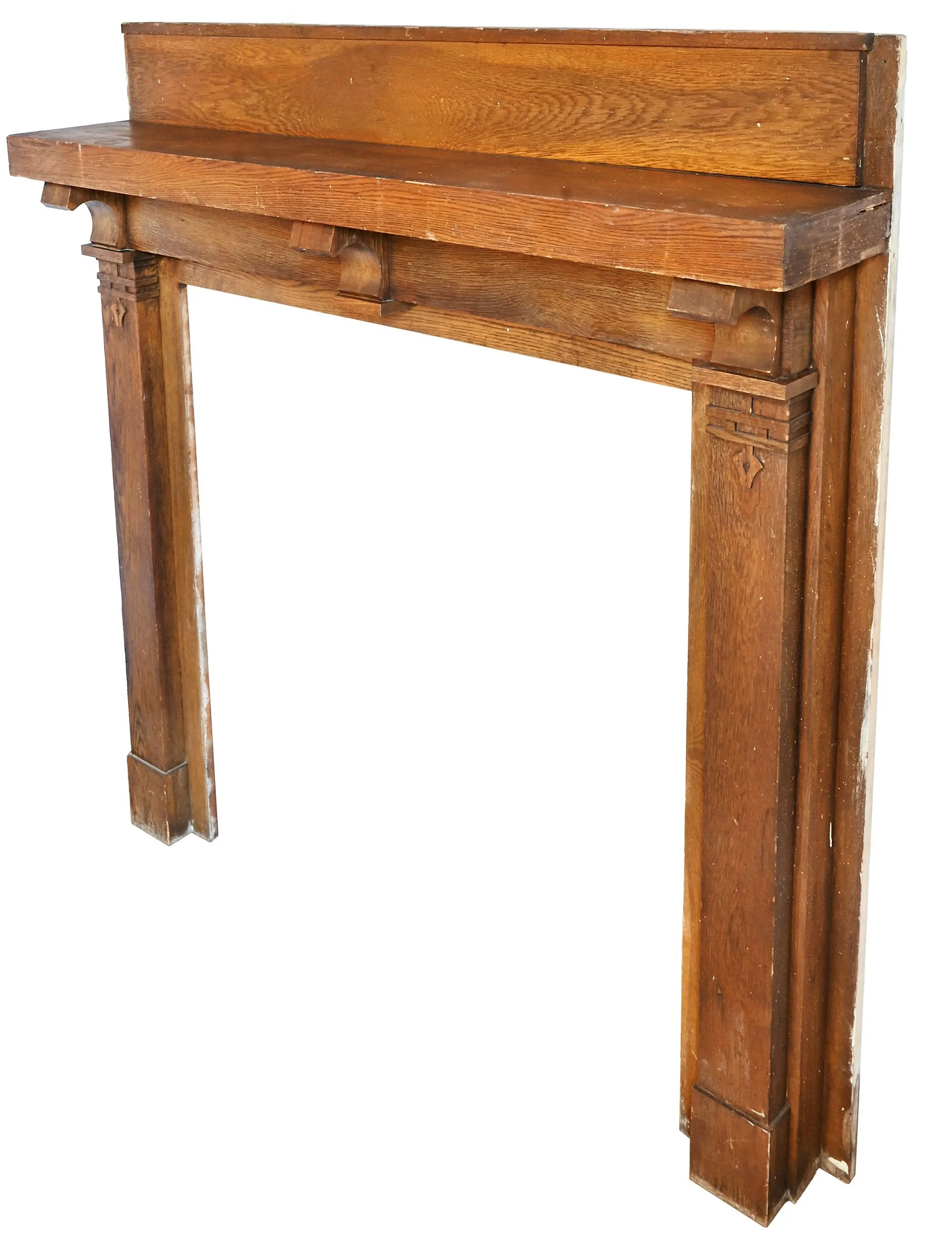 27369 simple yet elegant craftsman oak half mantel 2.jpg