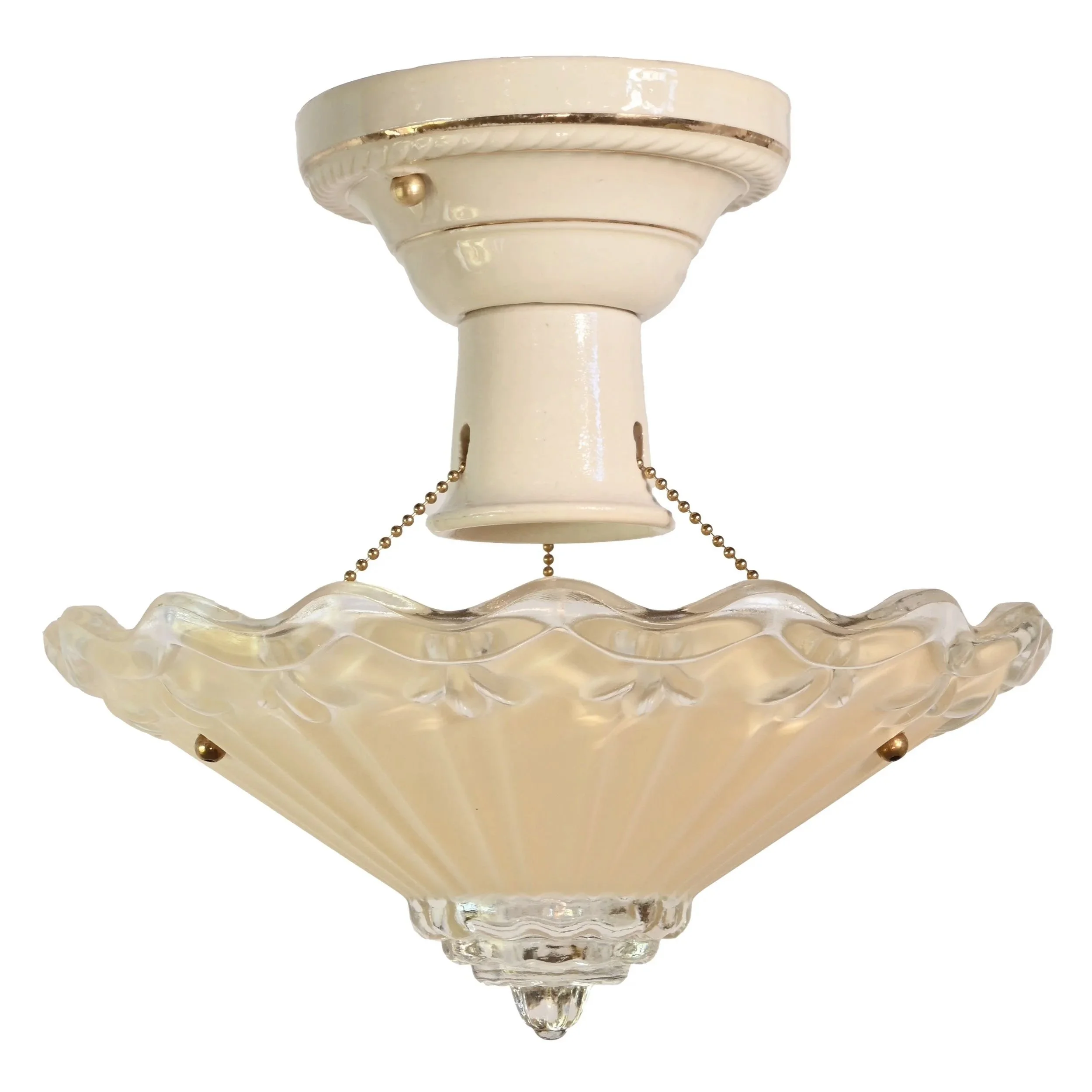 26231A+and+B+porcelain+and+molded+glass+three+chain+flushmount+with+gold+detailing+3.jpg