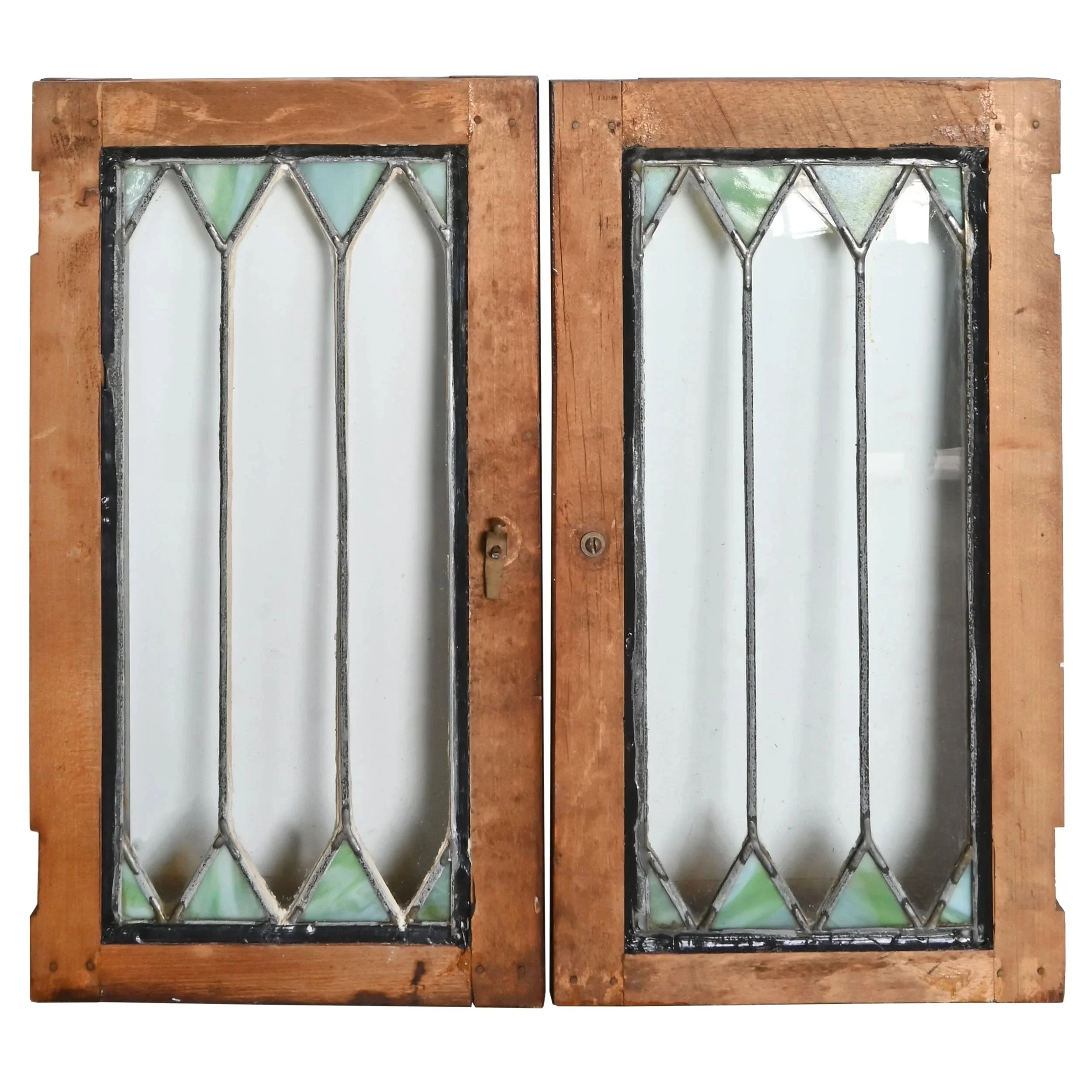 27694+pair+of+petite+leaded+cabinet+doors+with+jade+green+slag+glass+3.jpg