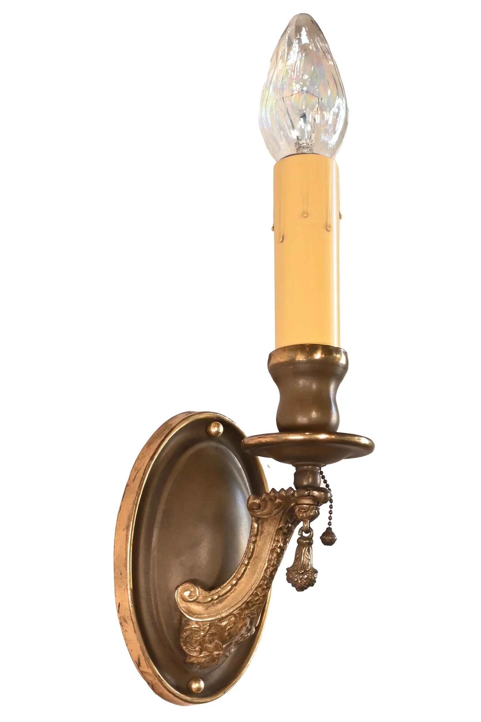 decorative floral single arm matching brass sconces
