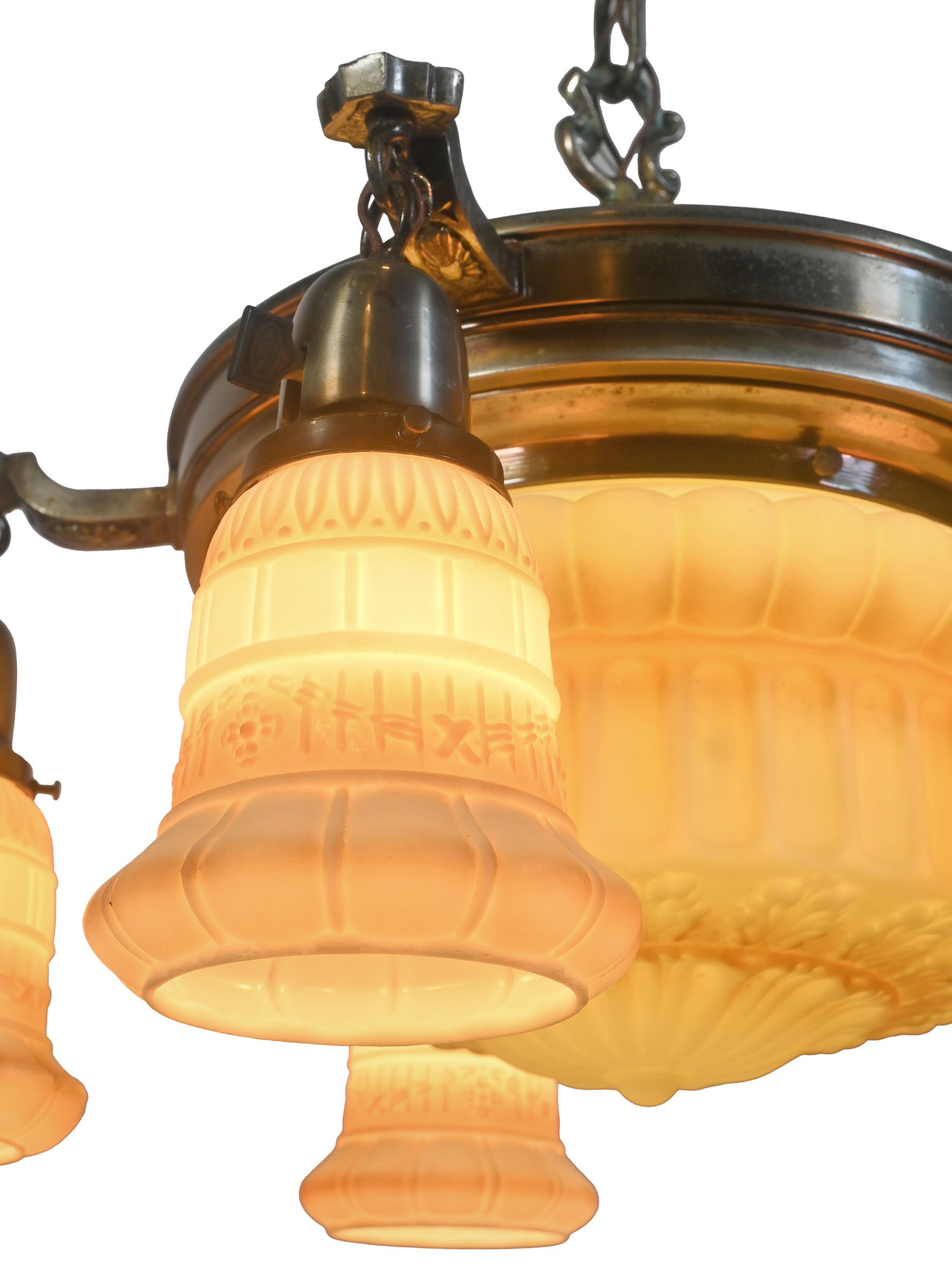 27615 silver finish bowl and satellite shade chandelier with two tone shades 3.jpg