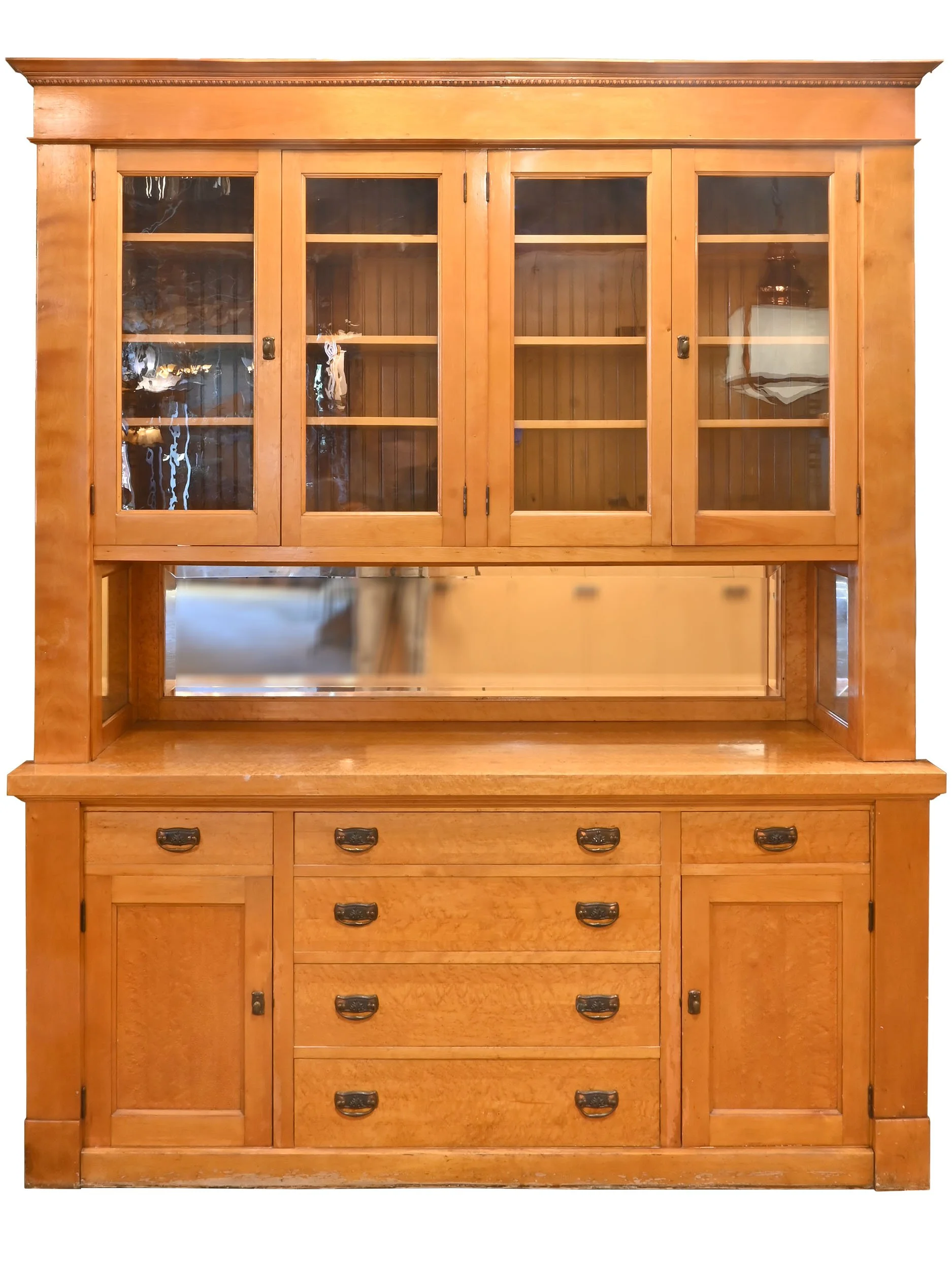 28011 golden bird's eye maple buffet with gilt satin hardware 1.jpg