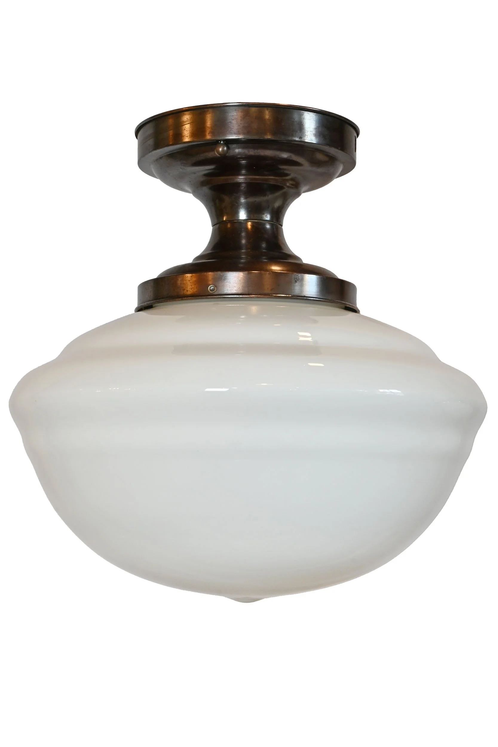 oil rubbed bronze finish schoolhouse flush fixture